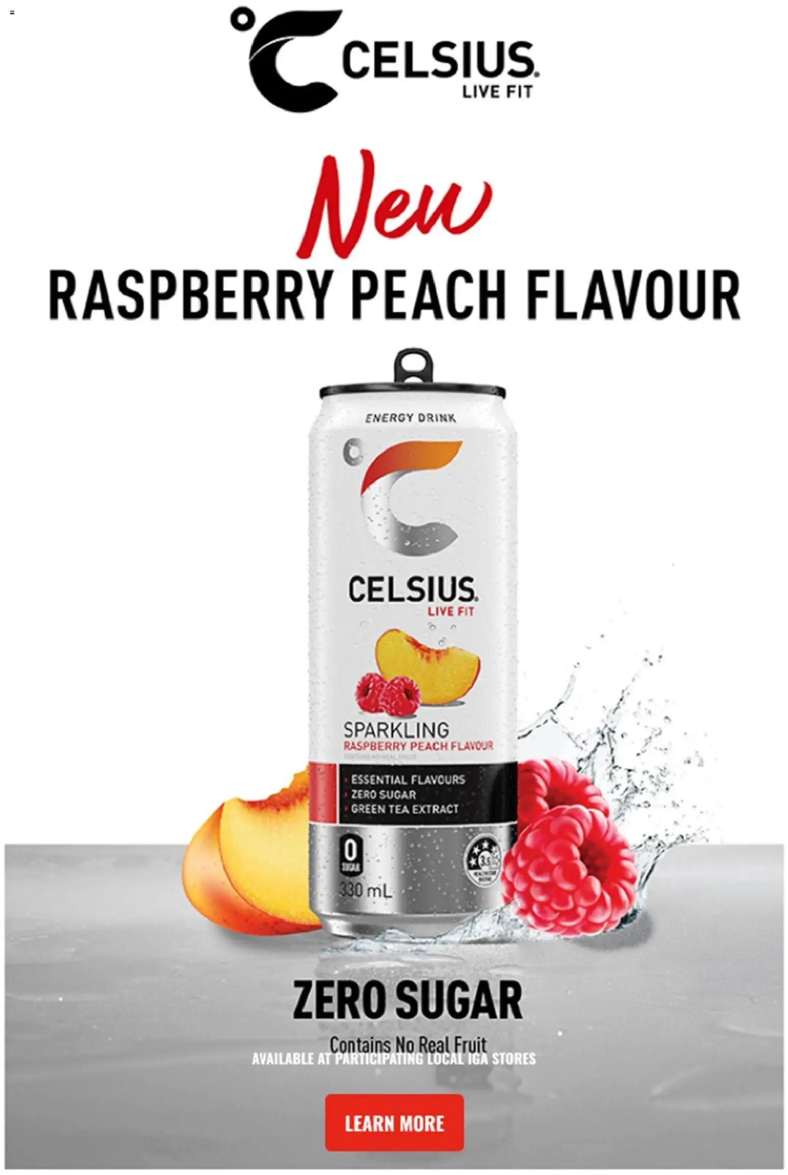 IGA catalogue - valid from 25.02.2026 | Page: 43 | Products: Energy drink, Sugar, Peach, Raspberry