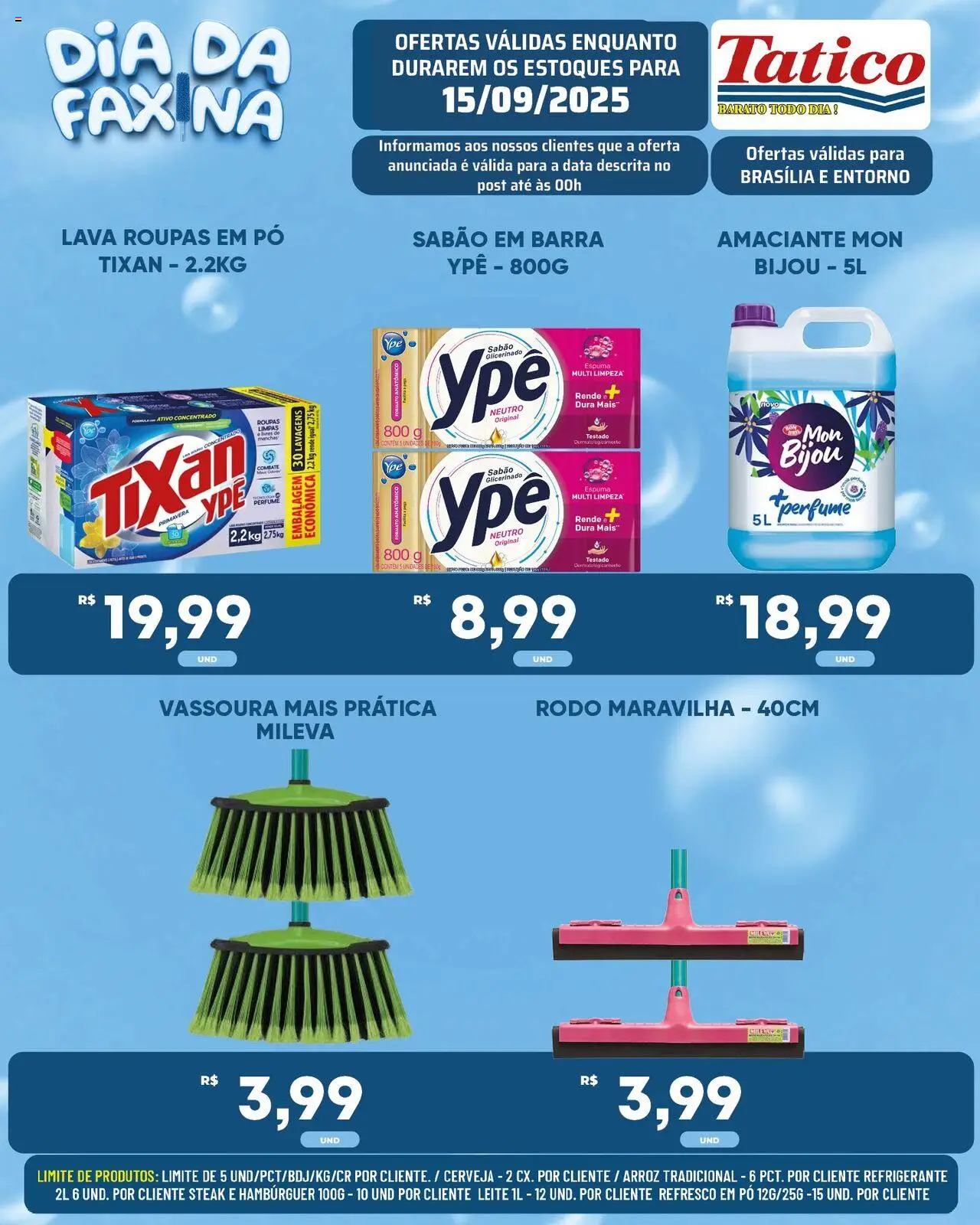 Tatico Folheto - válido de 15.09.2025 | Página: 2 | Produtos: Perfume, Arroz, Hambúrguer, Vassoura
