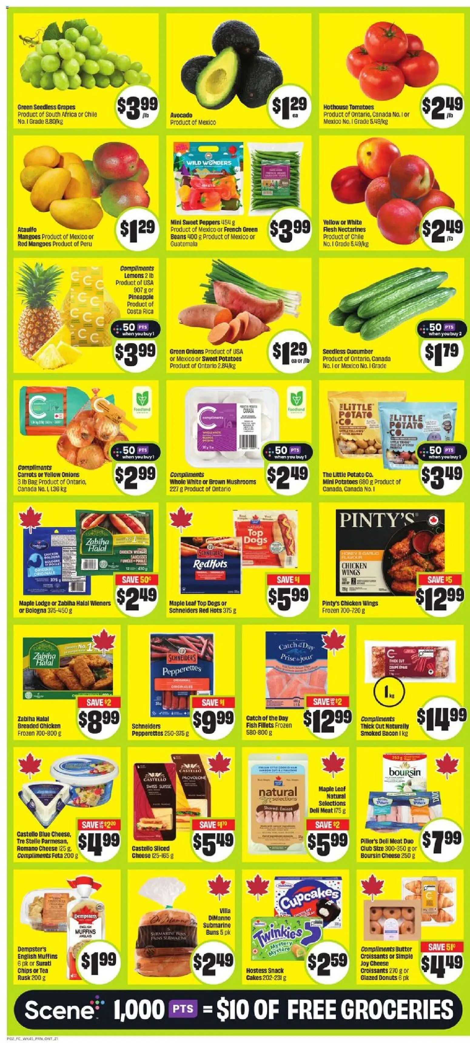FreshCo flyer valid from 05.03.2026 | Page: 3 | Products: Tea, Chips, Potatoes, Chicken