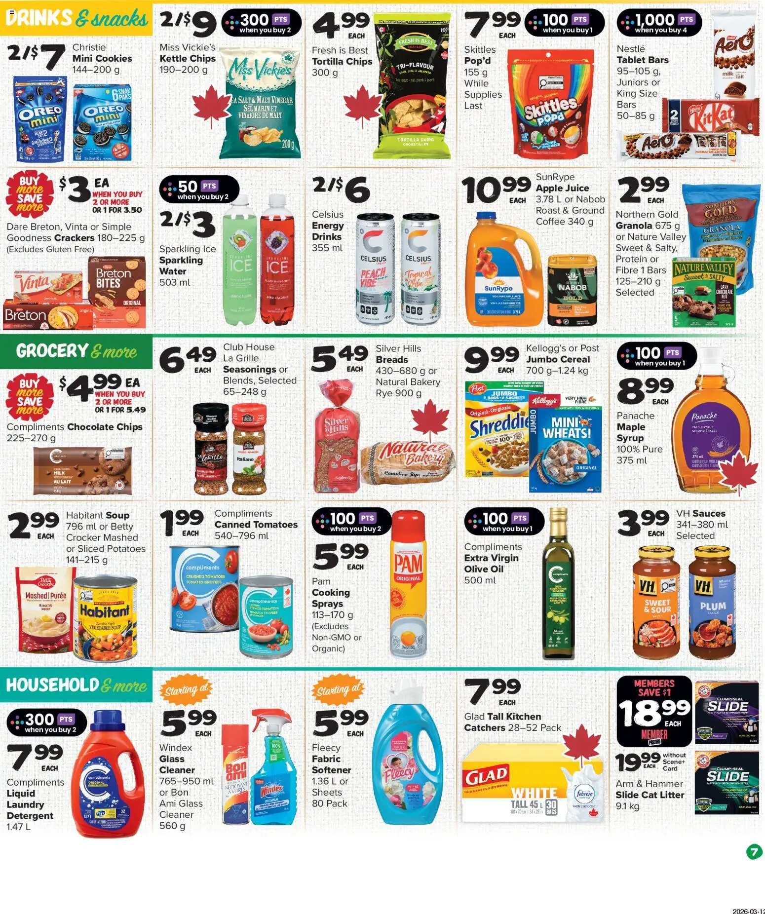 Thrifty Foods flyer valid from 26.03.2026 | Page: 8 | Products: Bakery, Milk, Coffee, Tomatoes