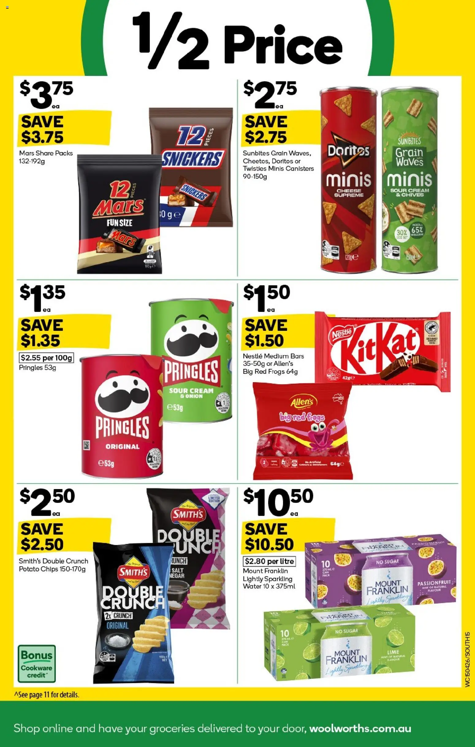 Woolworths catalogue - valid from 15.04.2026 | Page: 15 | Products: Cheese, Chips, Salt, Sugar
