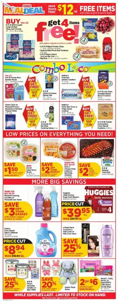 Preview of H-E-B weekly ads valid from 11.03.2026 | Page: 2 | Products: Cheese, Pork, Fabric softener, Potatoes