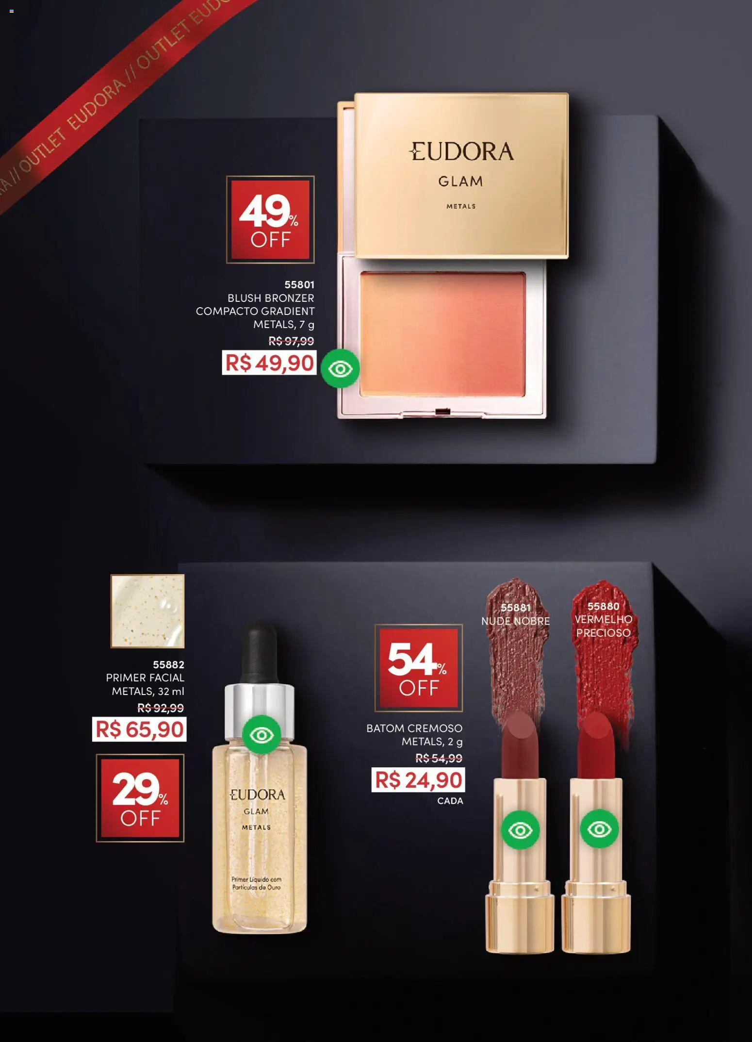 Eudora Folheto - válido de 17.12.2025 | Página: 9 | Produtos: Blush, Batom, Primer, Bronzer