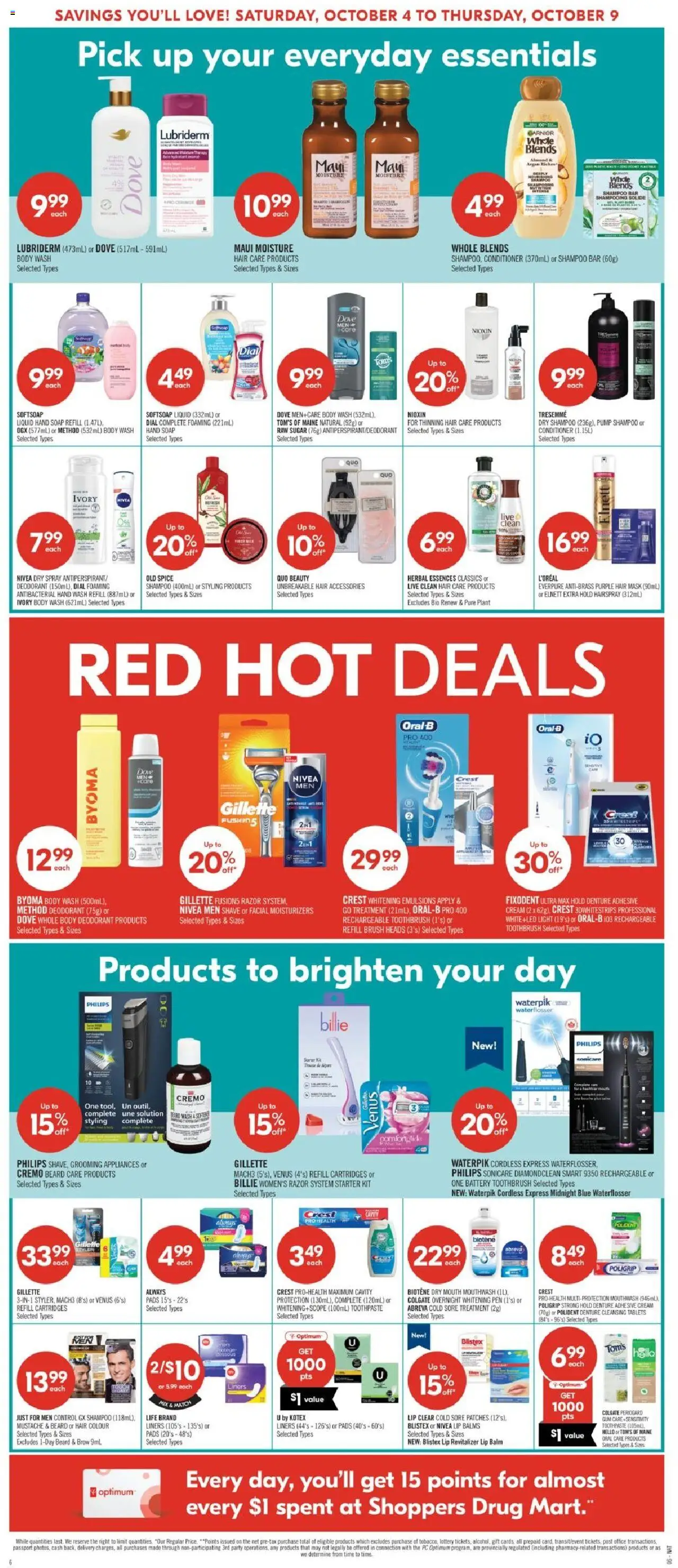 Shoppers flyer valid from 04.10.2025 | Page: 10 | Products: PC, Shampoo, Mask, Soap