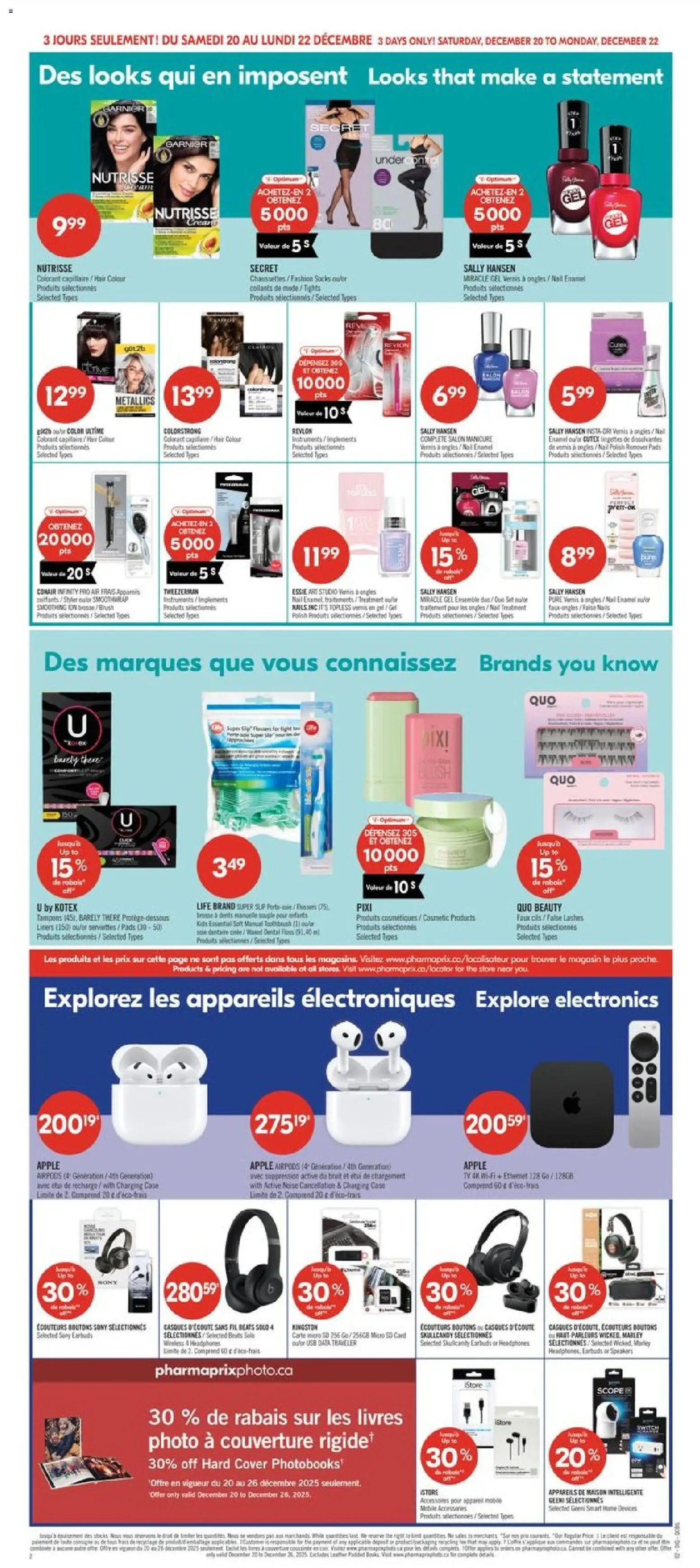 Pharmaprix flyer valid from 20.12.2025 | Page: 9 | Products: Tights, Headphones, Case, Socks