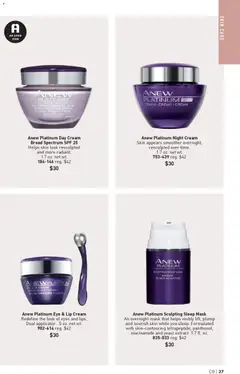 Preview of Avon weekly ads valid from 22.04.2026 | Page: 27 | Products: Night Cream, Mask, Cream
