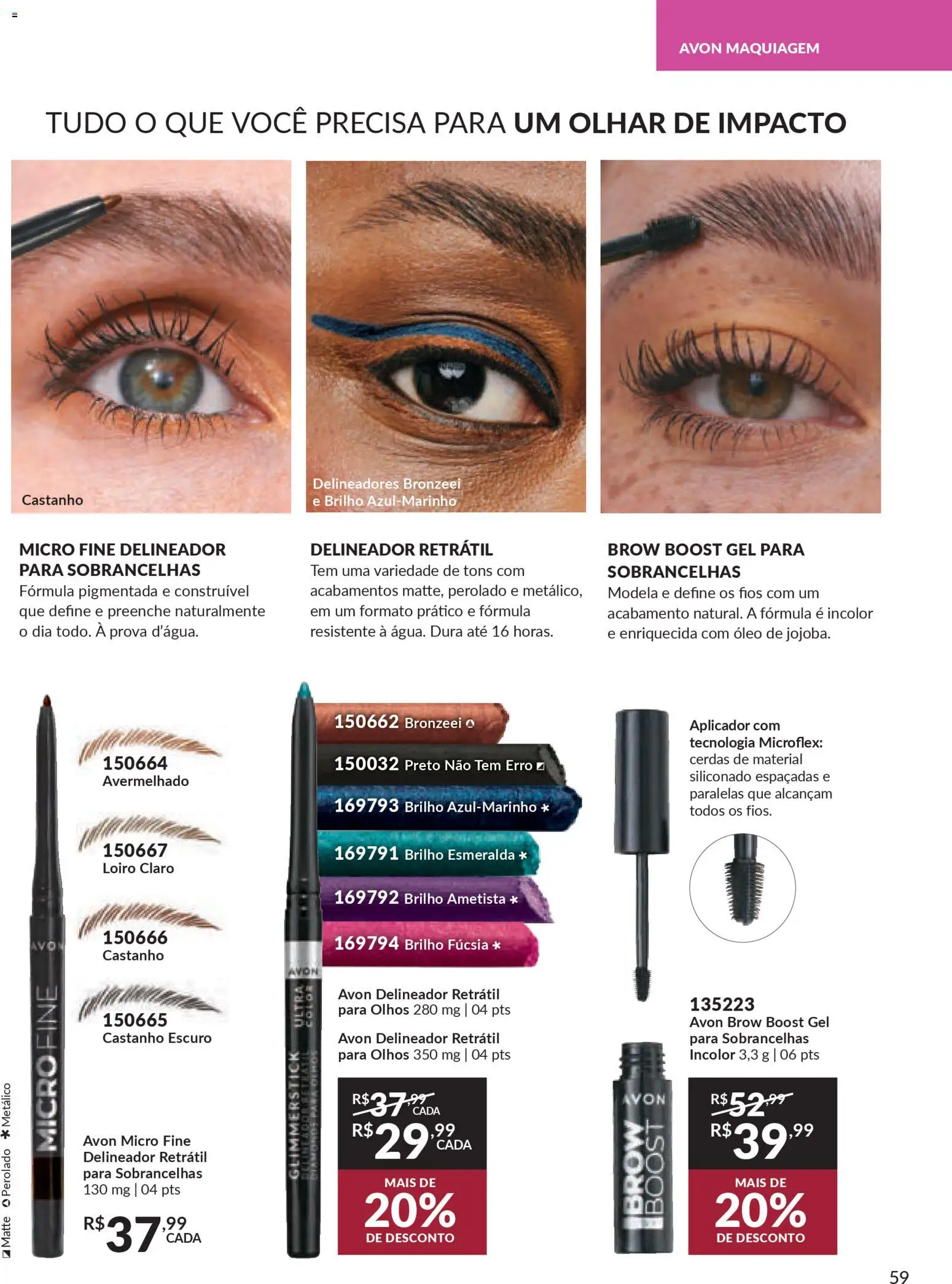 Avon Folheto - válido de 18.02.2026 | Página: 59 | Produtos: Maquiagem, Delineador, Óleo