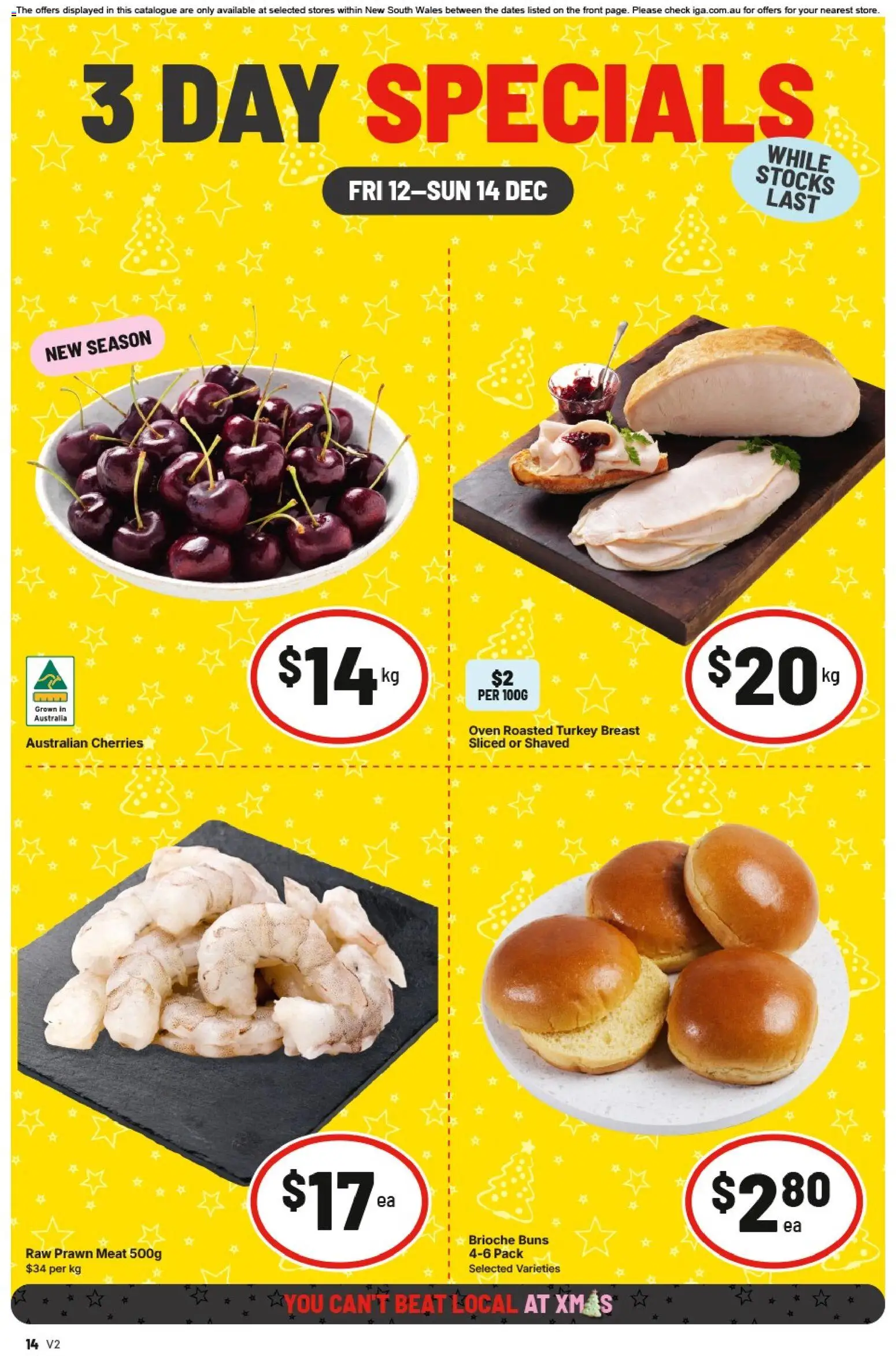 IGA catalogue - valid from 12.12.2025 | Page: 1 | Products: Cherries, Meat, Turkey, Oven