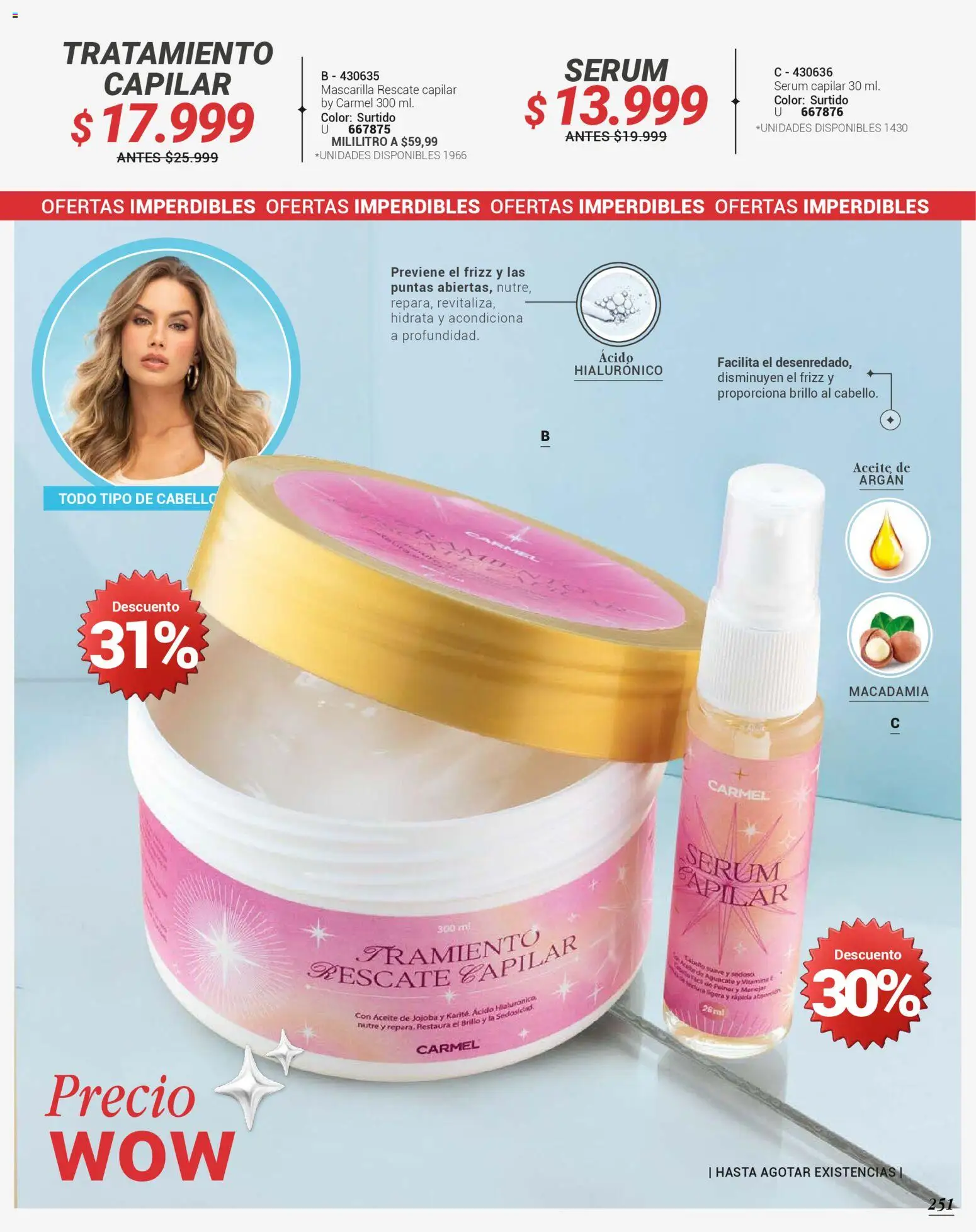 Carmel revista - valida desde el 01.01.2026 | Página: 251 | Productos: Aguacate, Serum, Mascarilla, Aceite