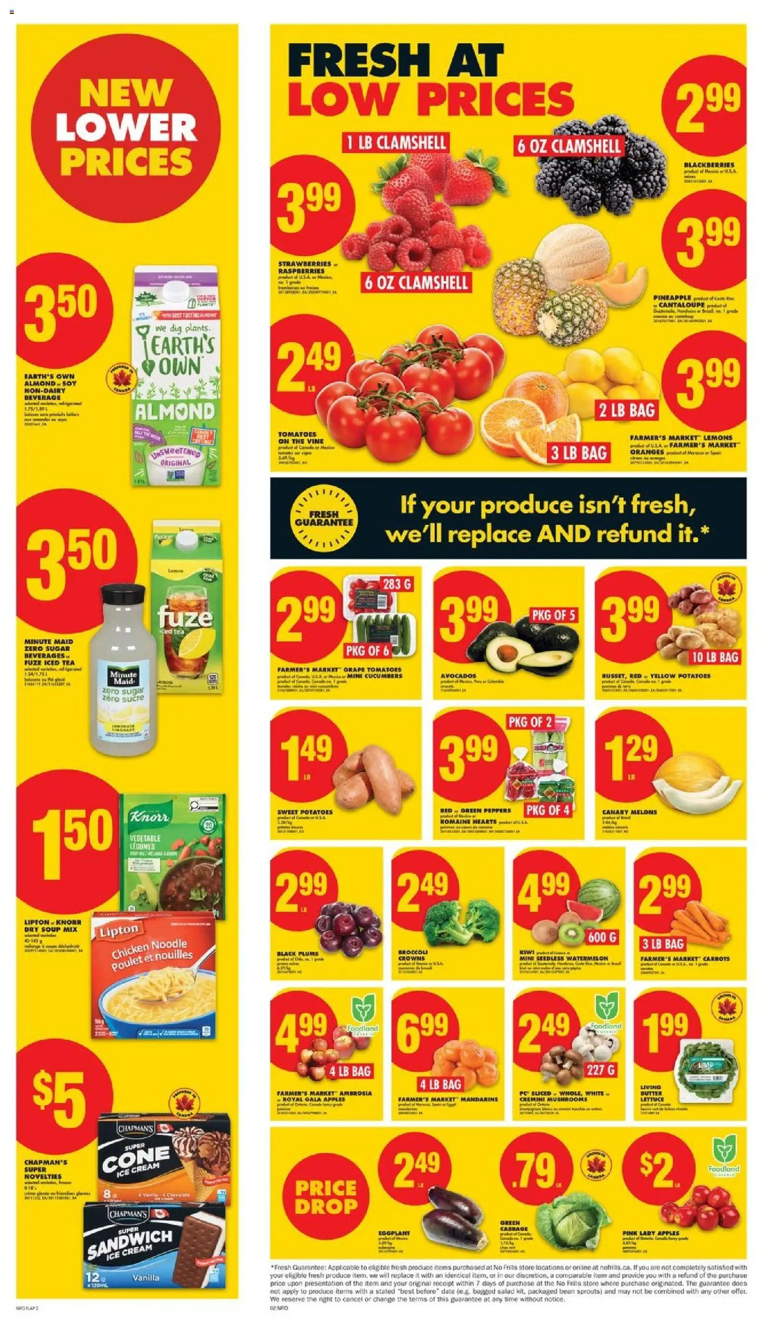 No Frills flyer valid from 12.03.2026 | Page: 2 | Products: Tea, Strawberries, Cream, Apples