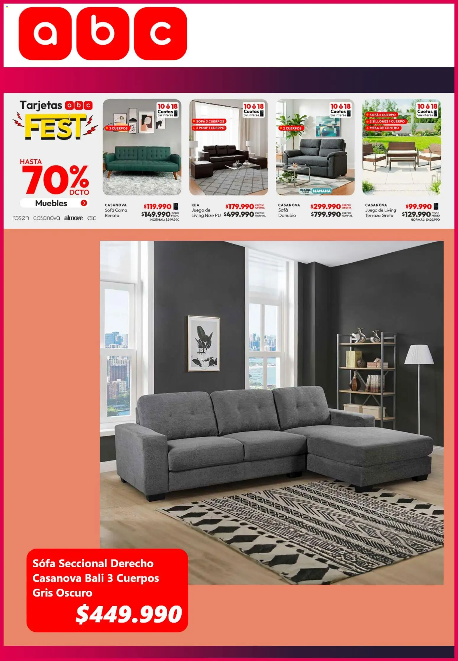 Ofertas Abc │ válido desde el 13.11.2025 | Página: 7 | Productos: Cama, Sofá, Mesa de centro, Mesa