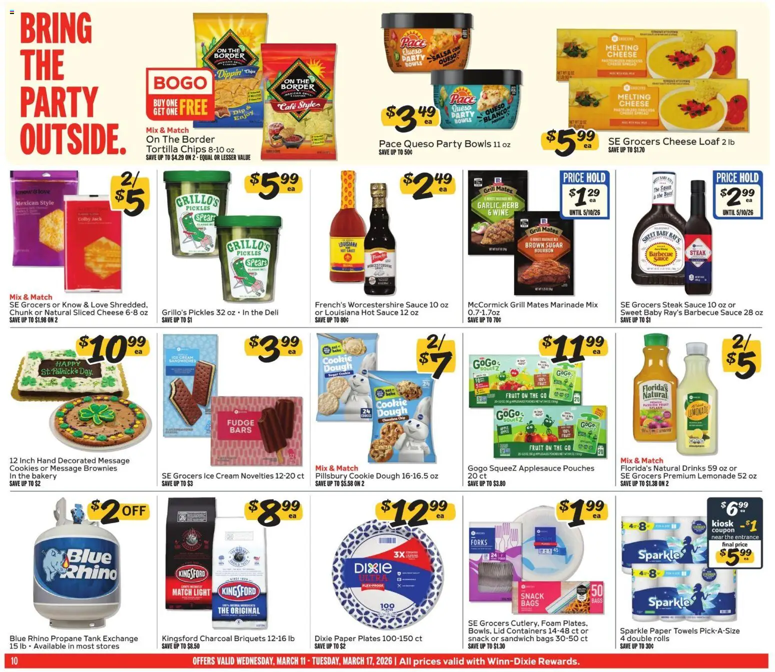 Winn Dixie Weekly Circular - GA - valid from 11.03.2026 | Page: 10 | Products: Bakery, Bourbon, Sugar, Chocolate Chip