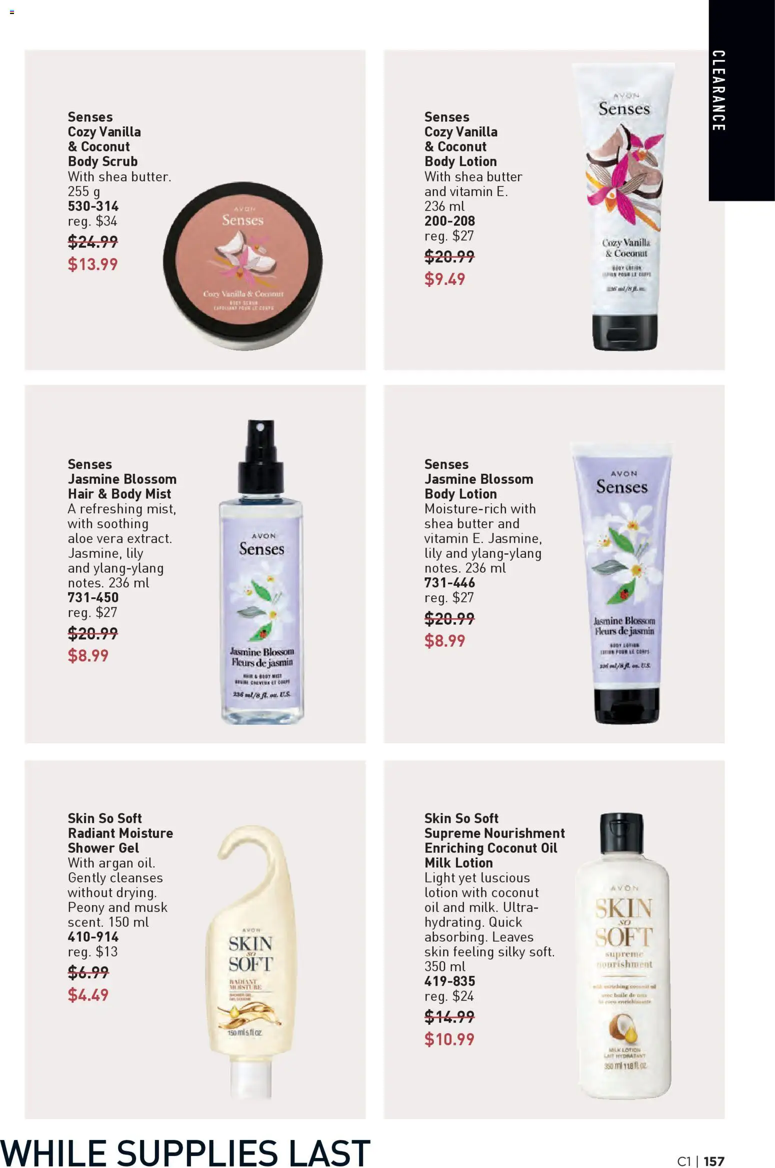 Avon flyer valid from 01.01.2026 | Page: 157 | Products: Body lotion, Shower, Milk, Butter