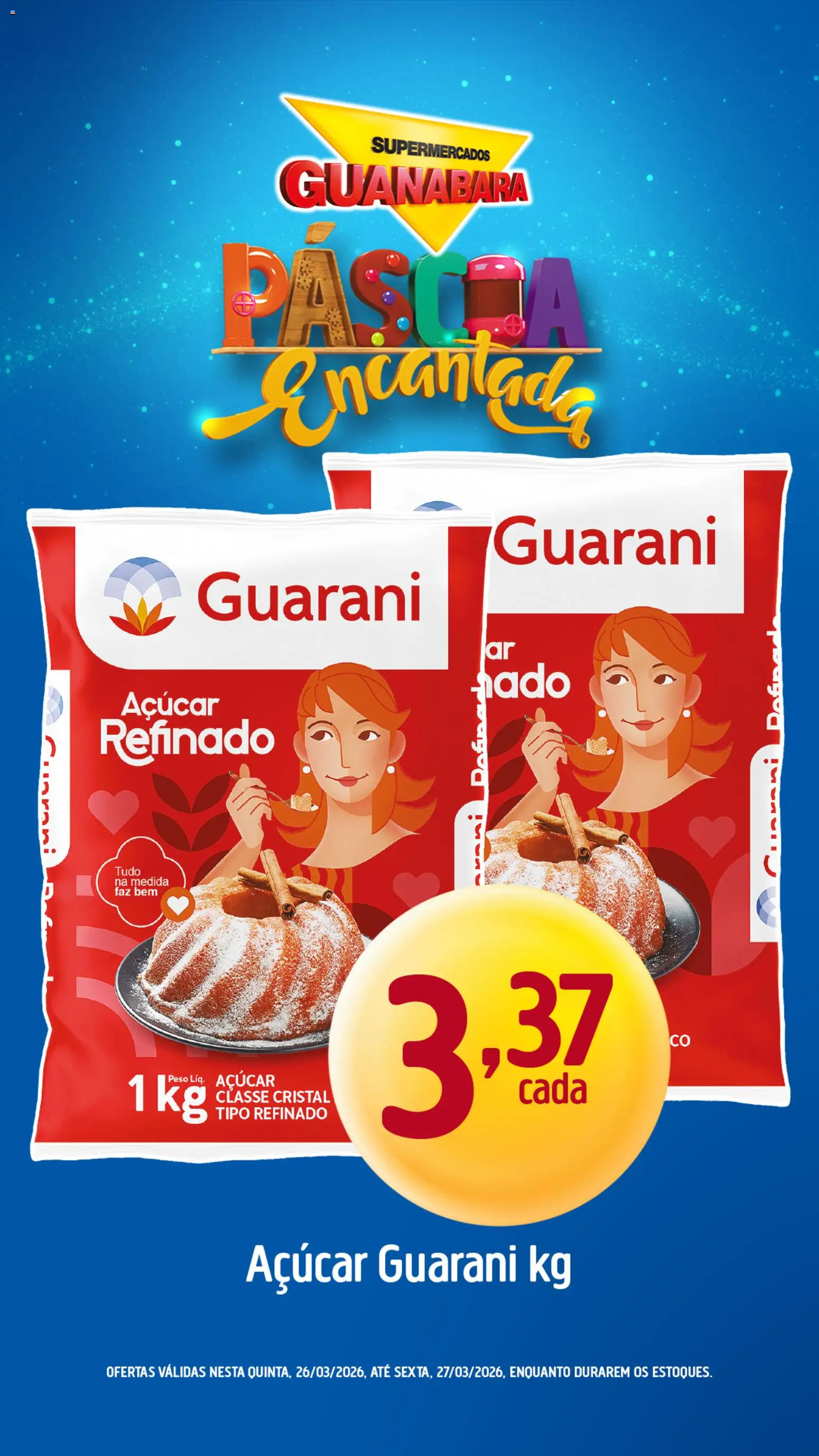 Supermercados Guanabara Folheto - válido de 26.03.2026 | Página: 3 | Produtos: Açúcar