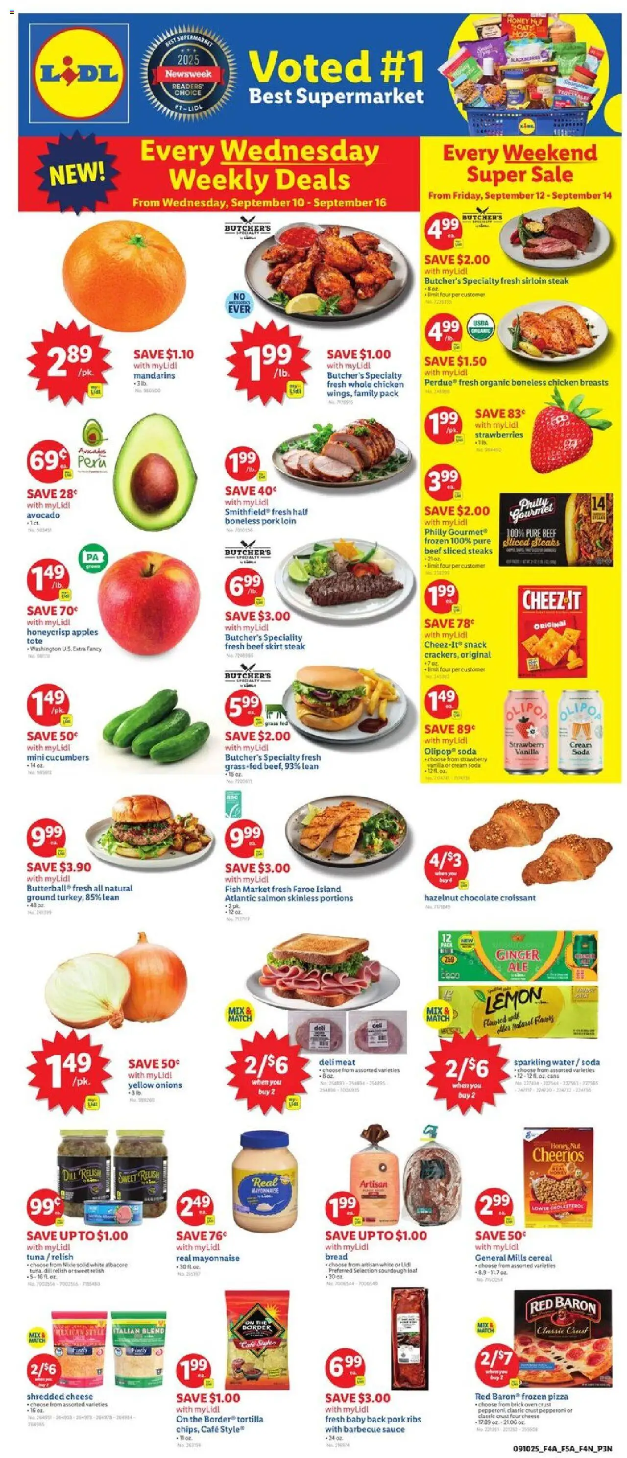 Lidl Weekly Ad - WA - valid from 10.09.2025 | Page: 1 | Products: Mandarins, Cheese, Cream, Oven