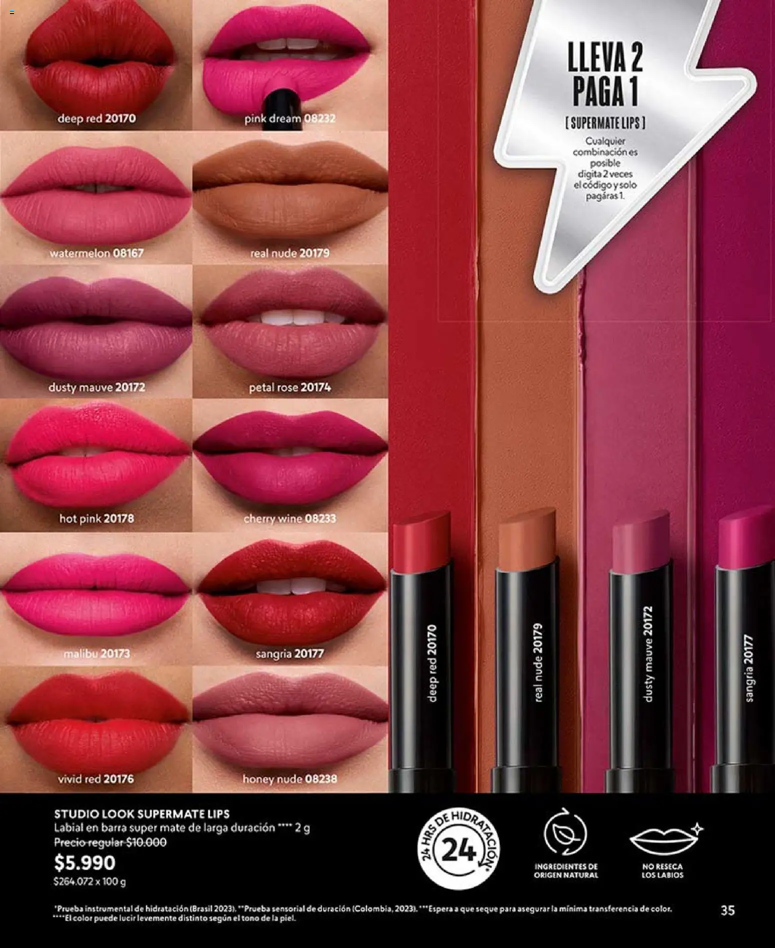 Catálogo CyZone Campaña 8 │ válido desde el 29.04.2026 | Página: 35 | Productos: Mate, Labial