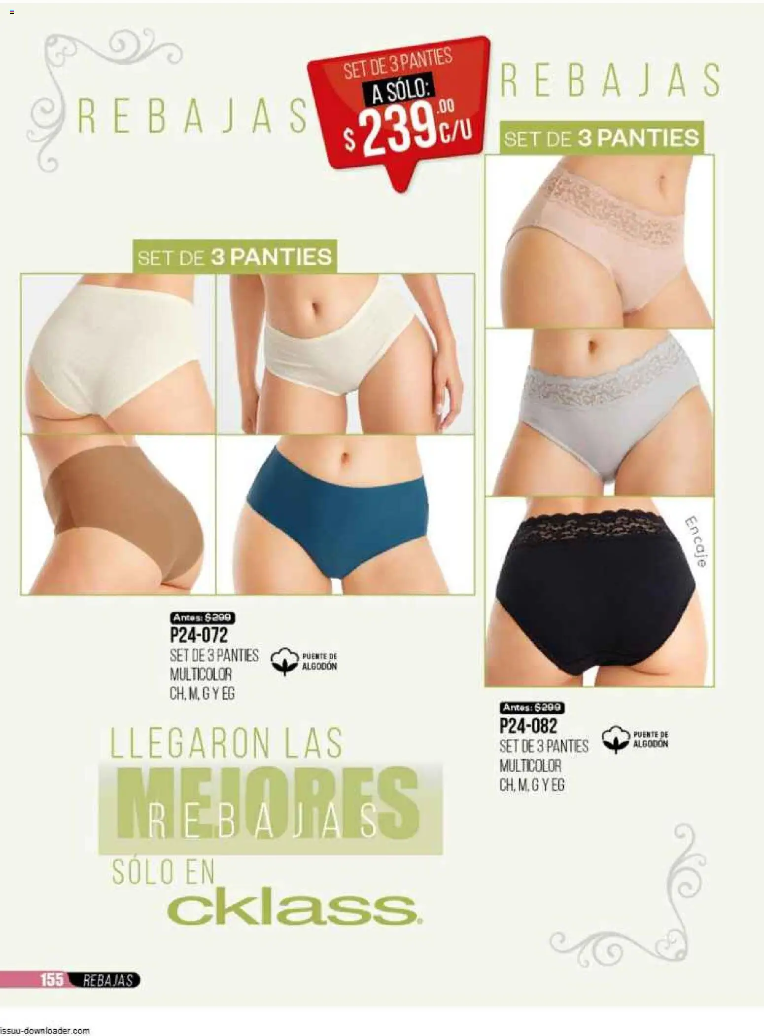 Nuevas ofertas de Cklass válidas en toda la República Mexicana desde el 31.10.2025. ¡Encuentra las mejores ofertas en Cklass catálogo Super Rebajas Ropa! | Página: 158 | Productos: Algodón