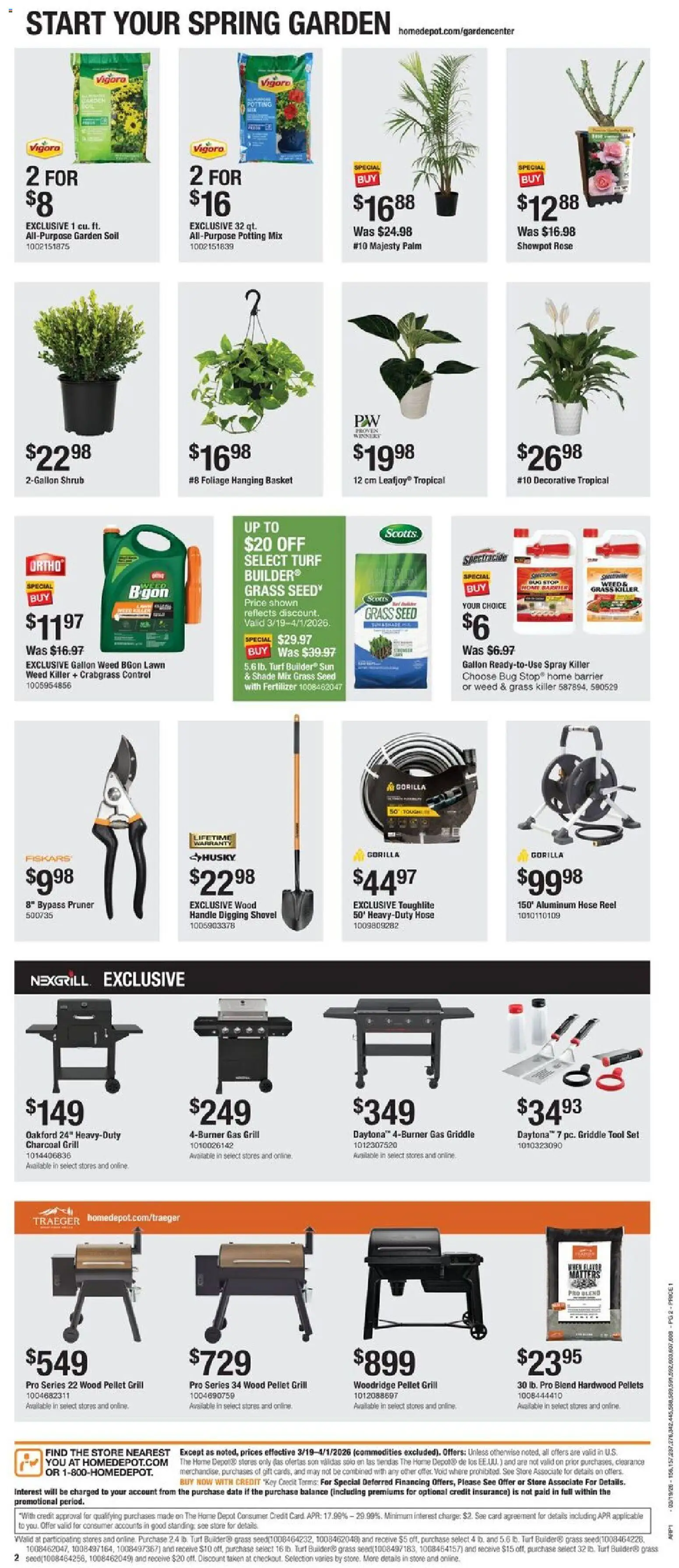 Home Depot Local Ad - OH - valid from 19.03.2026 | Page: 2 | Products: Shovel, Basket, Griddle, Date