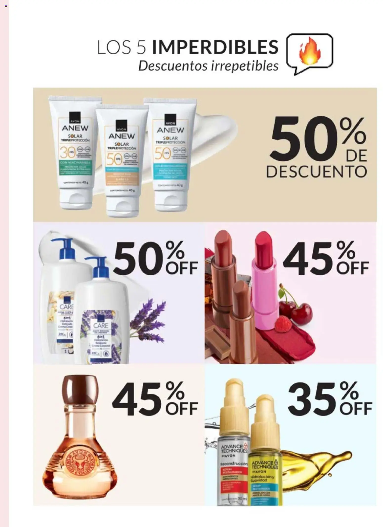 Nuevas ofertas de AVON válidas en toda la República Mexicana desde el 13.03.2026. ¡Encuentra las mejores ofertas en AVON campaña 5 2026! | Página: 3 | Productos: Serum, Body, Perfume