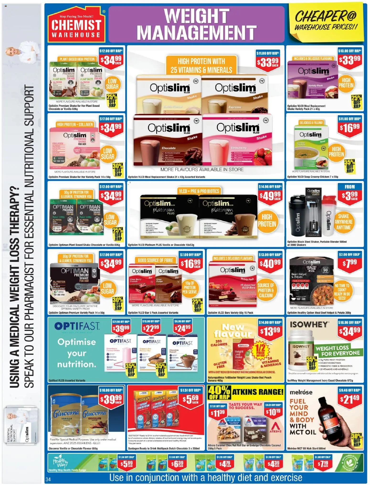 Chemist Warehouse catalogue - valid from 26.03.2026 | Page: 34 | Products: Chocolate, Soup, Collagen, Weight