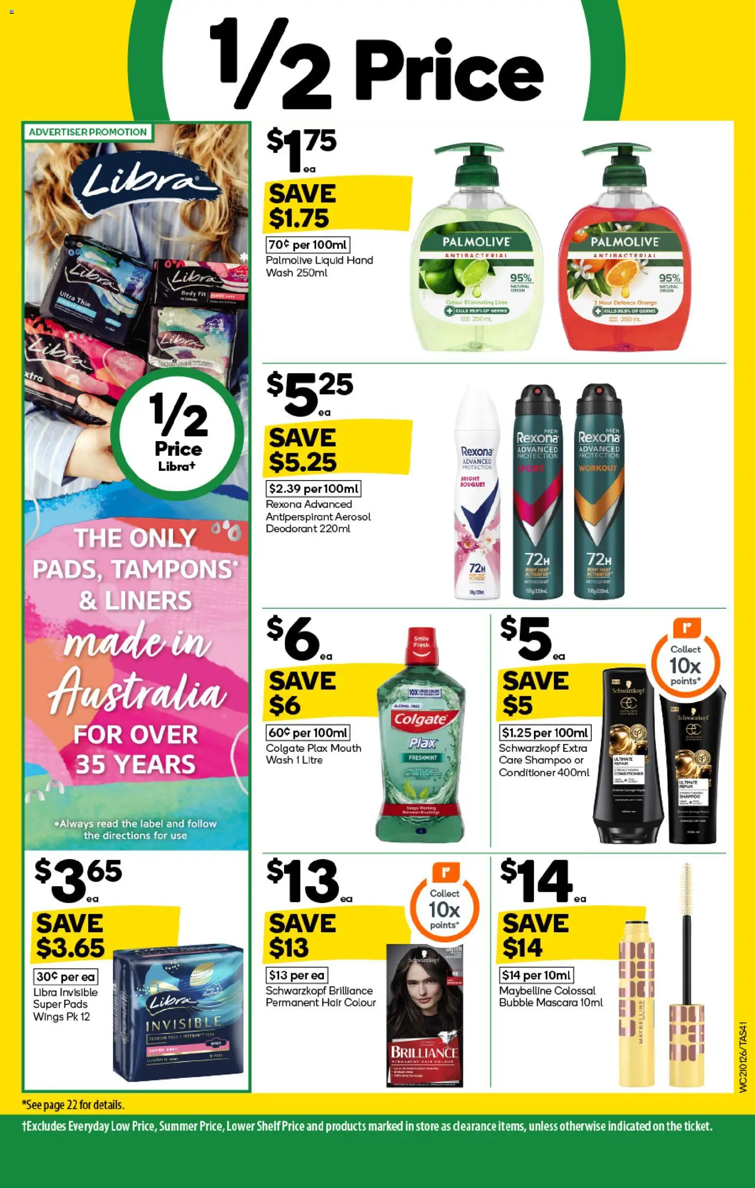 Woolworths catalogue - valid from 21.01.2026 | Page: 41 | Products: Shampoo, Hair colour, Deodorant, Antiperspirant