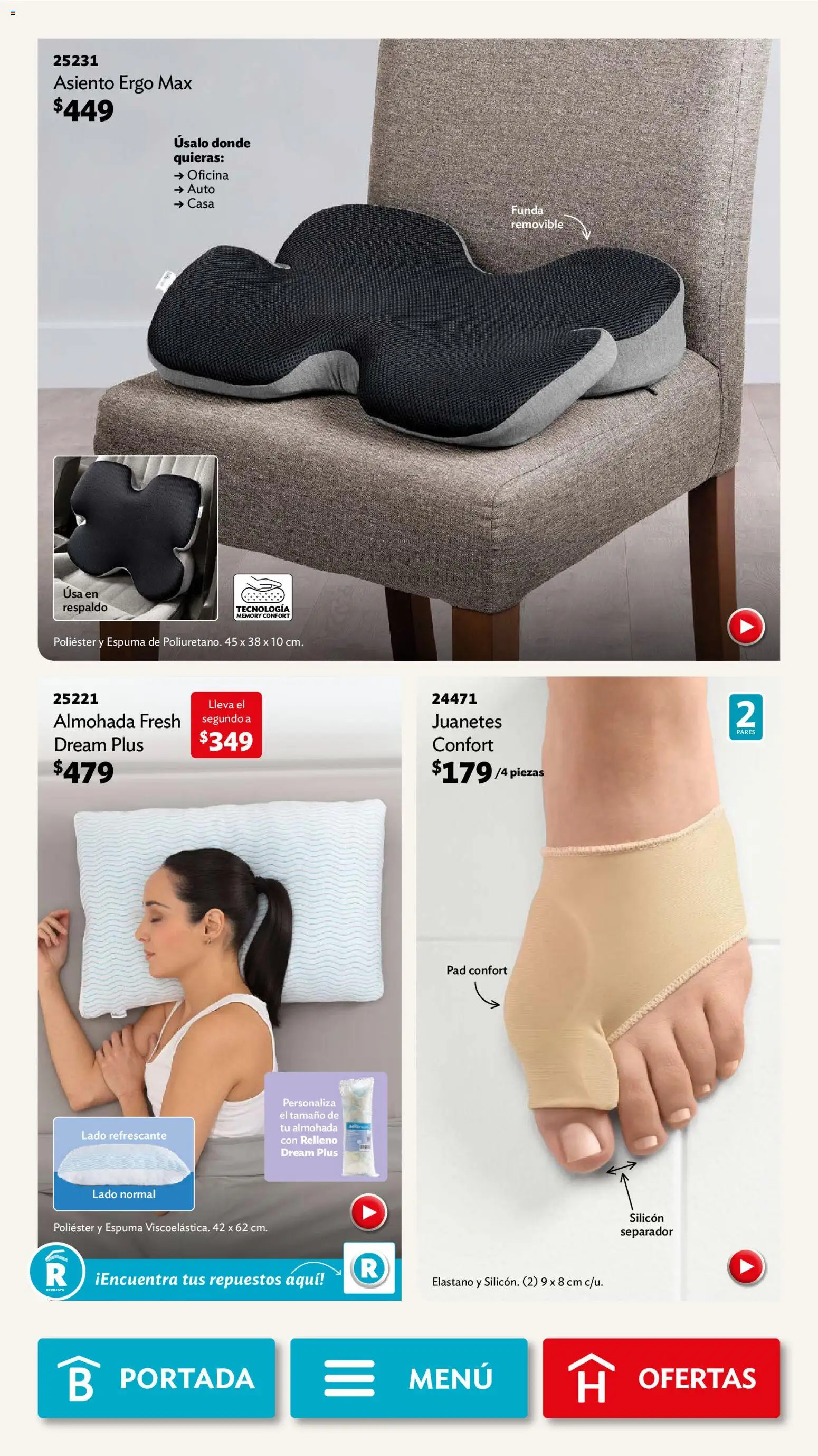 Nuevas ofertas de Betterware válidas en toda la República Mexicana desde el 03.11.2025. ¡Encuentra las mejores ofertas en Betterware campaña 11 2025! | Página: 82 | Productos: Espuma, Funda, Almohada