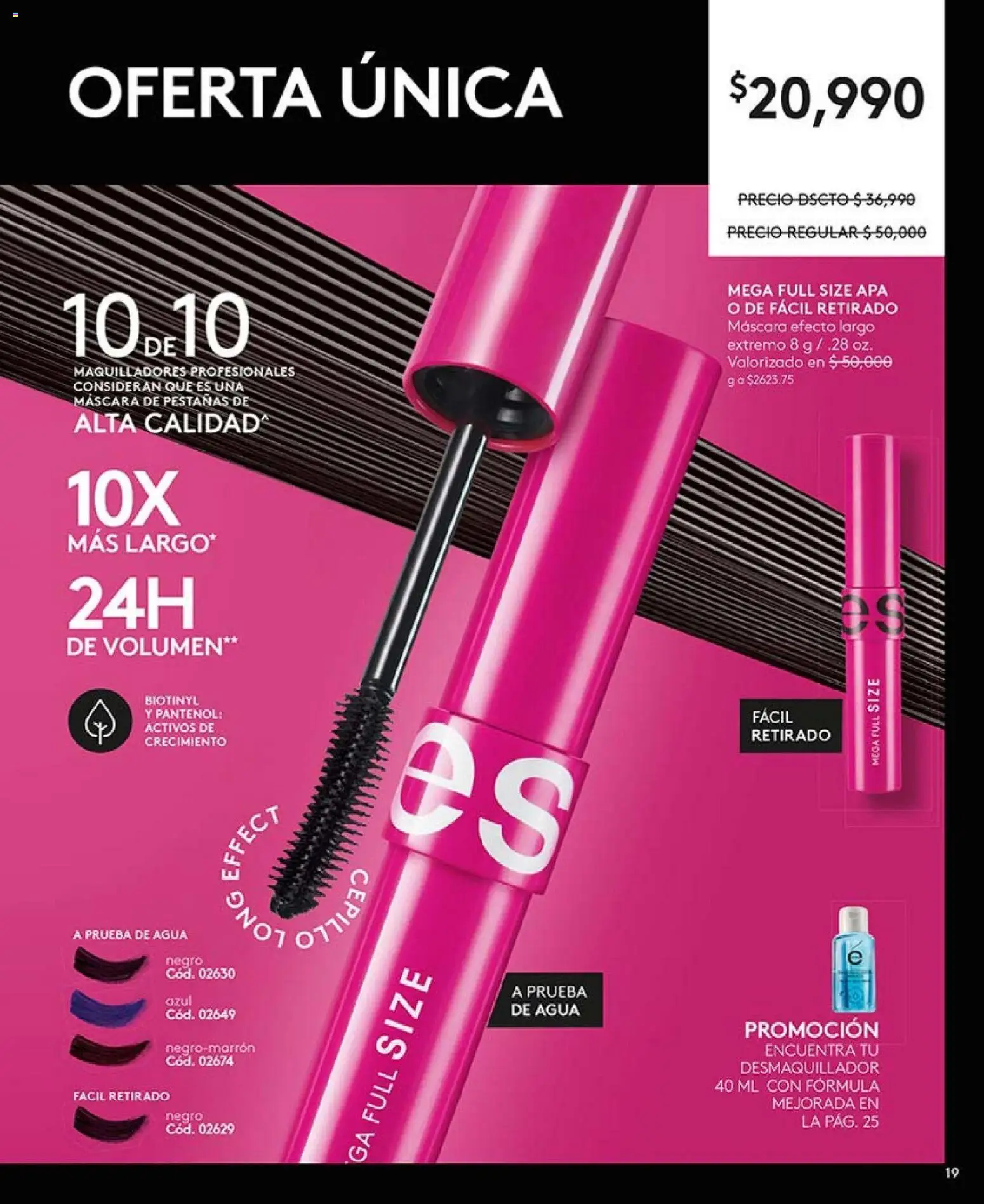 Ésika revista - valida desde el 01.04.2026 | Página: 19 | Productos: Agua, Cepillo, Máscara