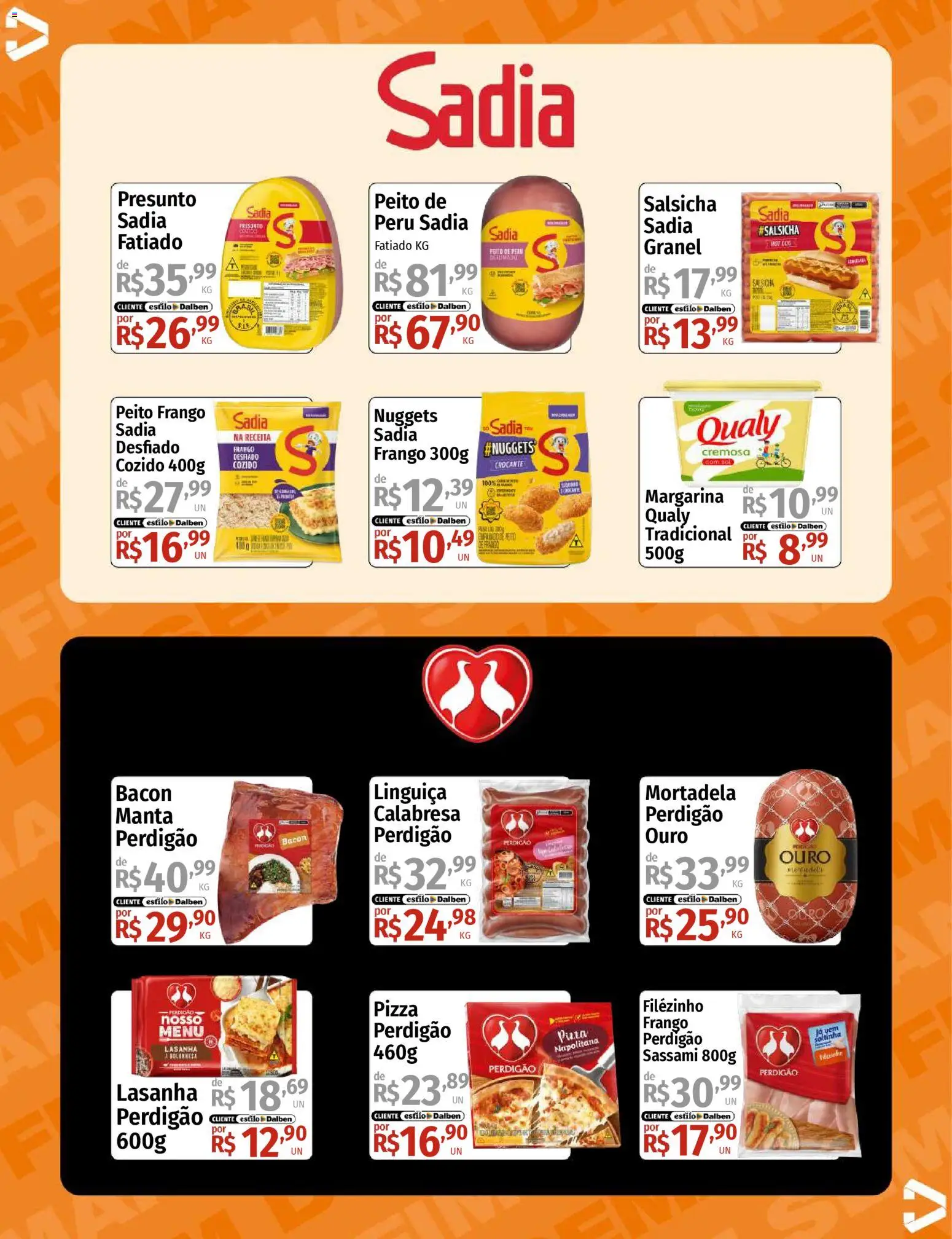 Supermercado Dalben Folheto - válido de 27.02.2026 | Página: 11 | Produtos: Linguiça, Pizza, Mortadela, Lasanha