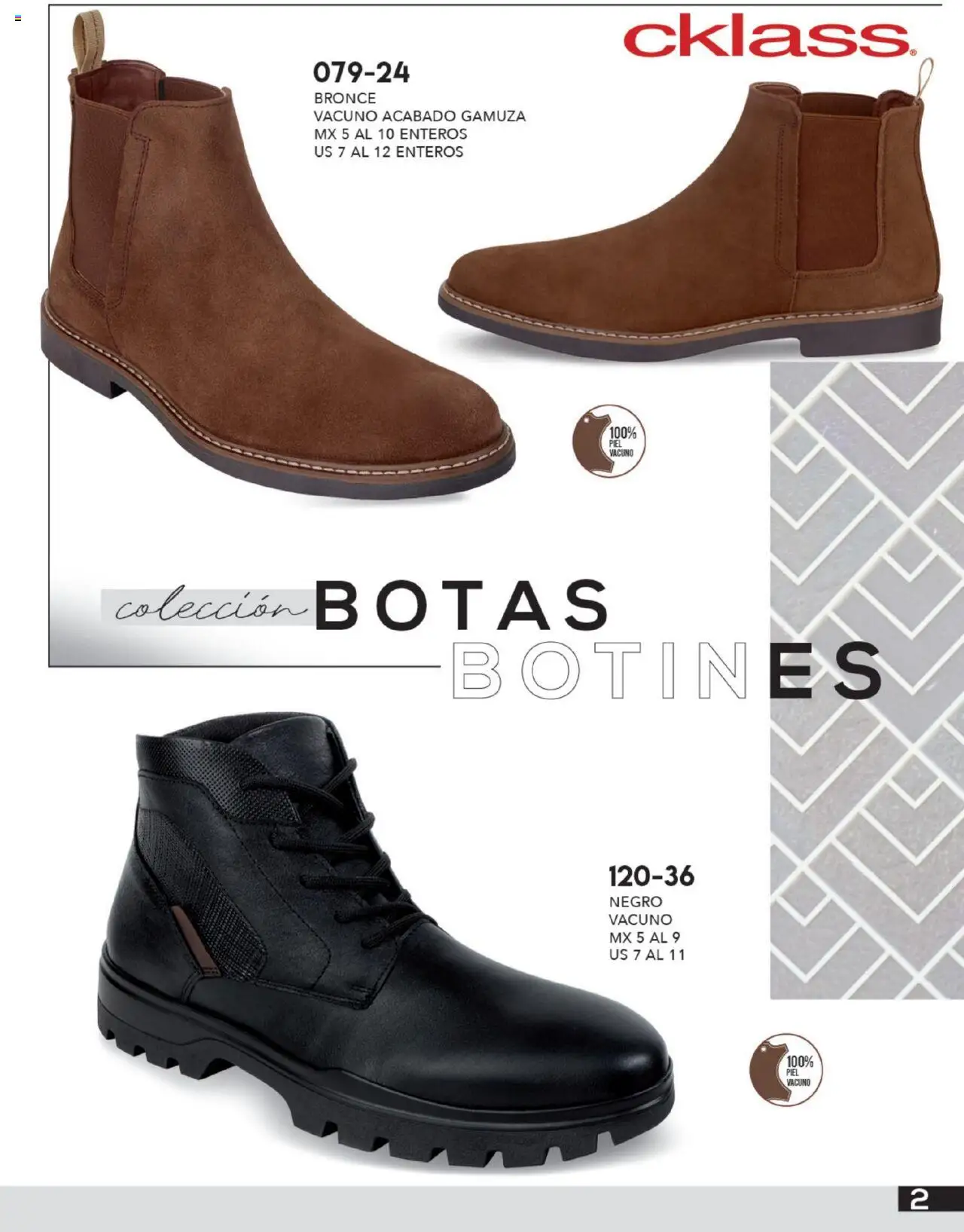 Nuevas ofertas de Cklass válidas en toda la República Mexicana desde el 14.07.2025. ¡Encuentra las mejores ofertas en Cklass catálogo Ropa Caballero! | Página: 106 | Productos: Botas, Gamuza, Botines