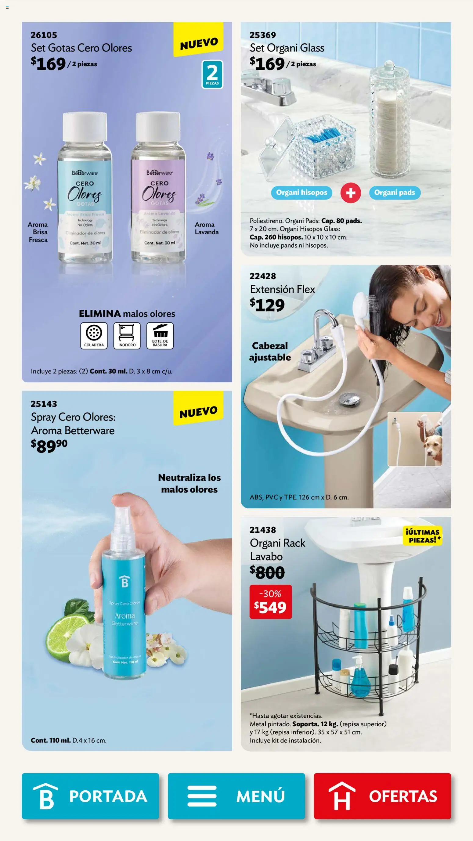 Nuevas ofertas de Betterware válidas en toda la República Mexicana desde el 05.01.2026. ¡Encuentra las mejores ofertas en Betterware campaña 1 2026! | Página: 86 | Productos: Inodoro, Repisa, Lavabo, Bote de basura