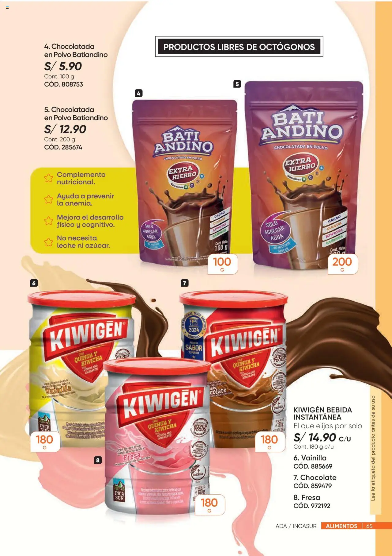 Catálogo Azzorti válido desde 28.07.2025 | Página: 65 | Productos: Leche, Chocolate, Cereales, Peso