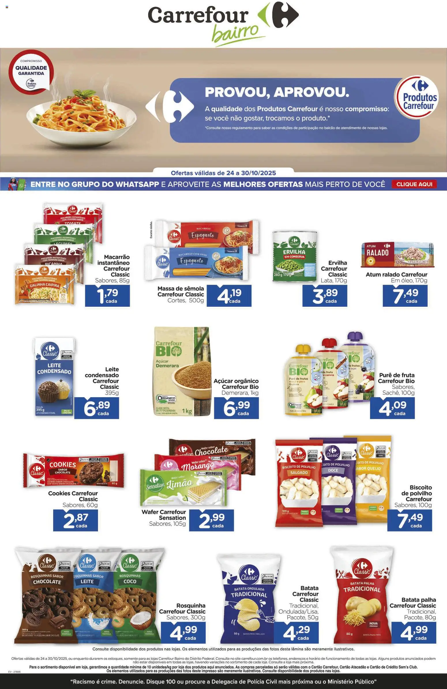 Carrefour Bairro Folheto - válido de 24.10.2025 | Página: 7 | Produtos: Biscoito, Polvilho, Cookies, Atum