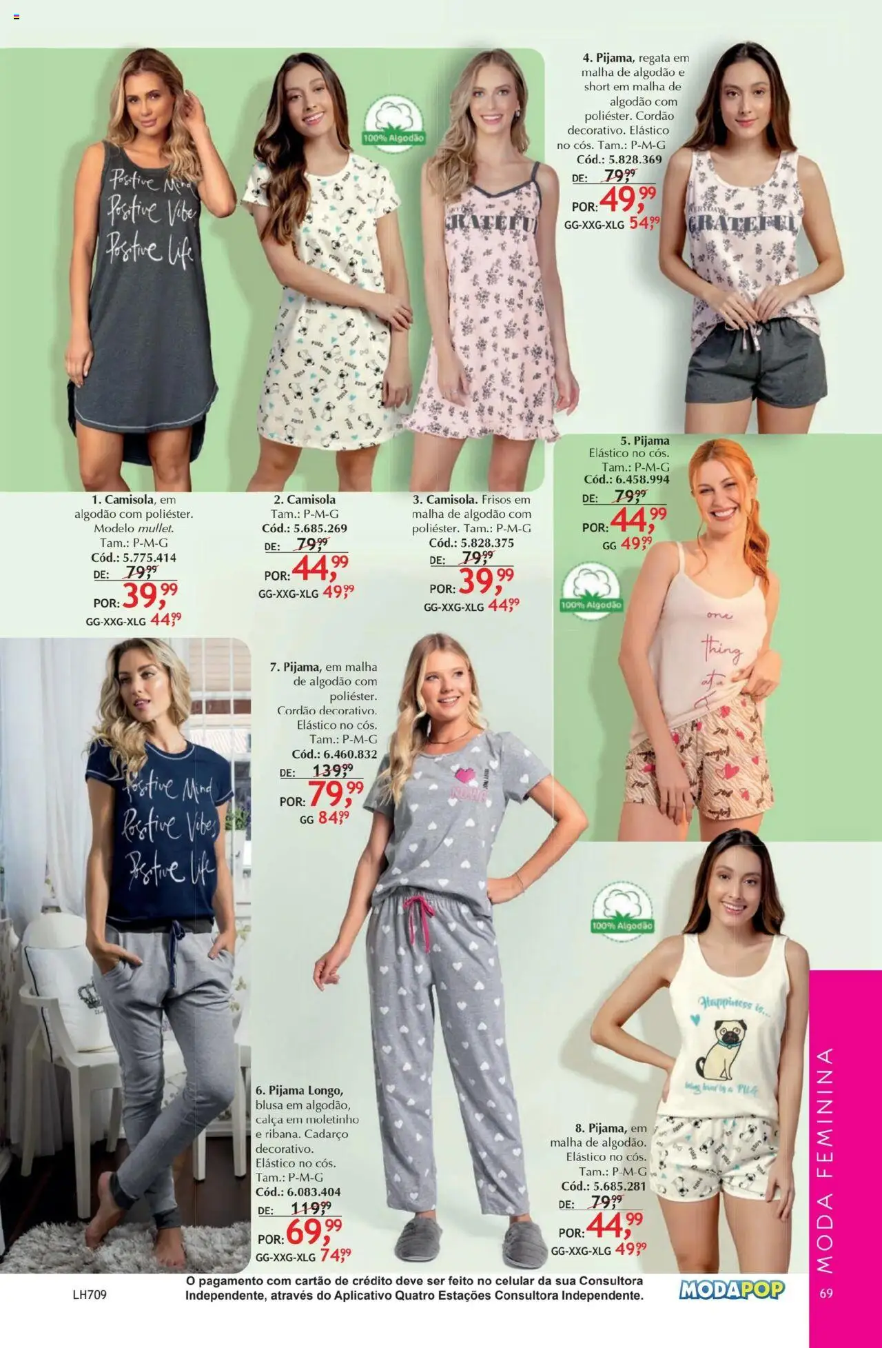 Quatro Estações Folheto - válido de 01.10.2025 | Página: 69 | Produtos: Camisola, Regata, Blusa, Algodão