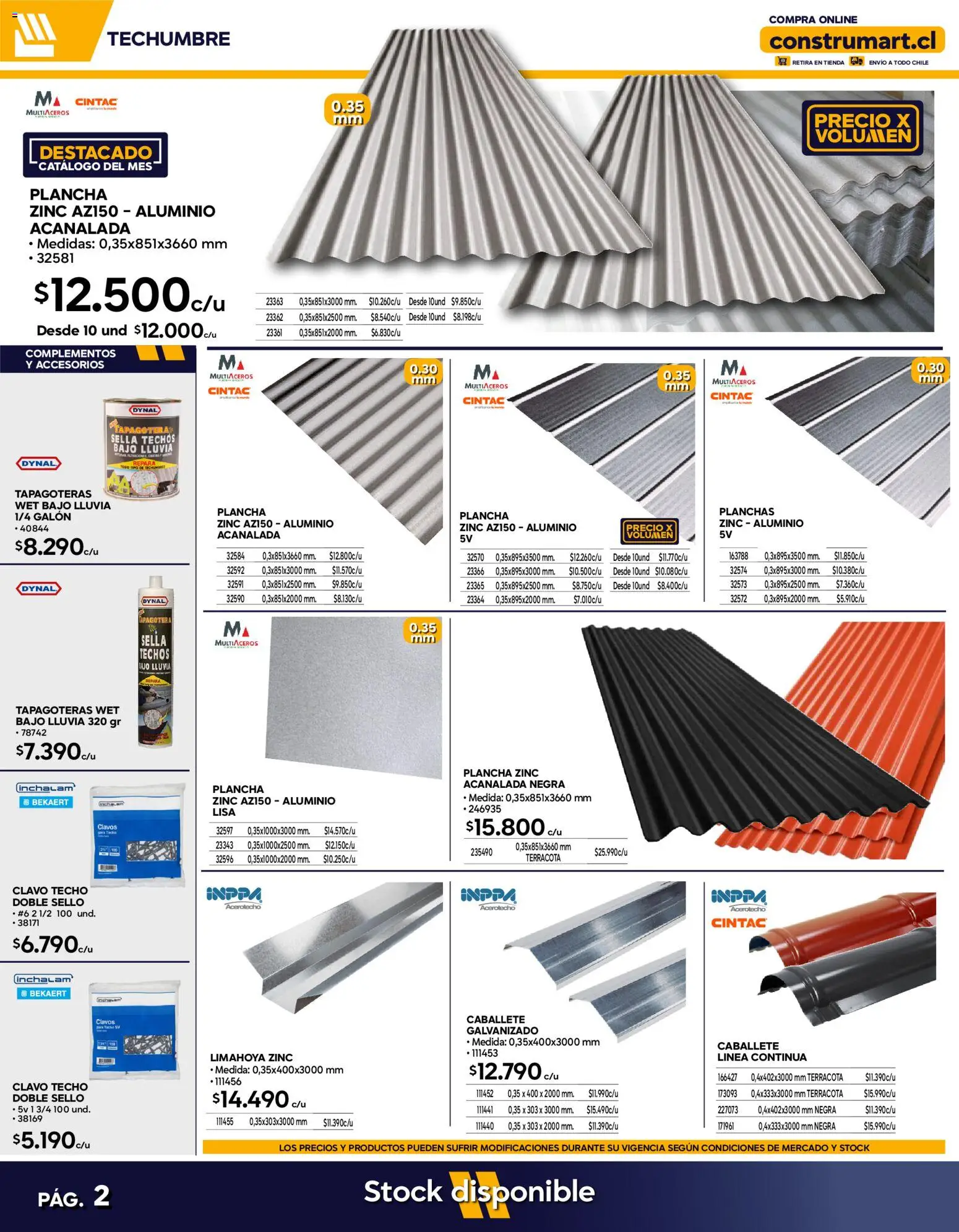 Construmart Ofertas │ válido desde el 31.03.2026 | Página: 2 | Productos: Clavo, Plancha