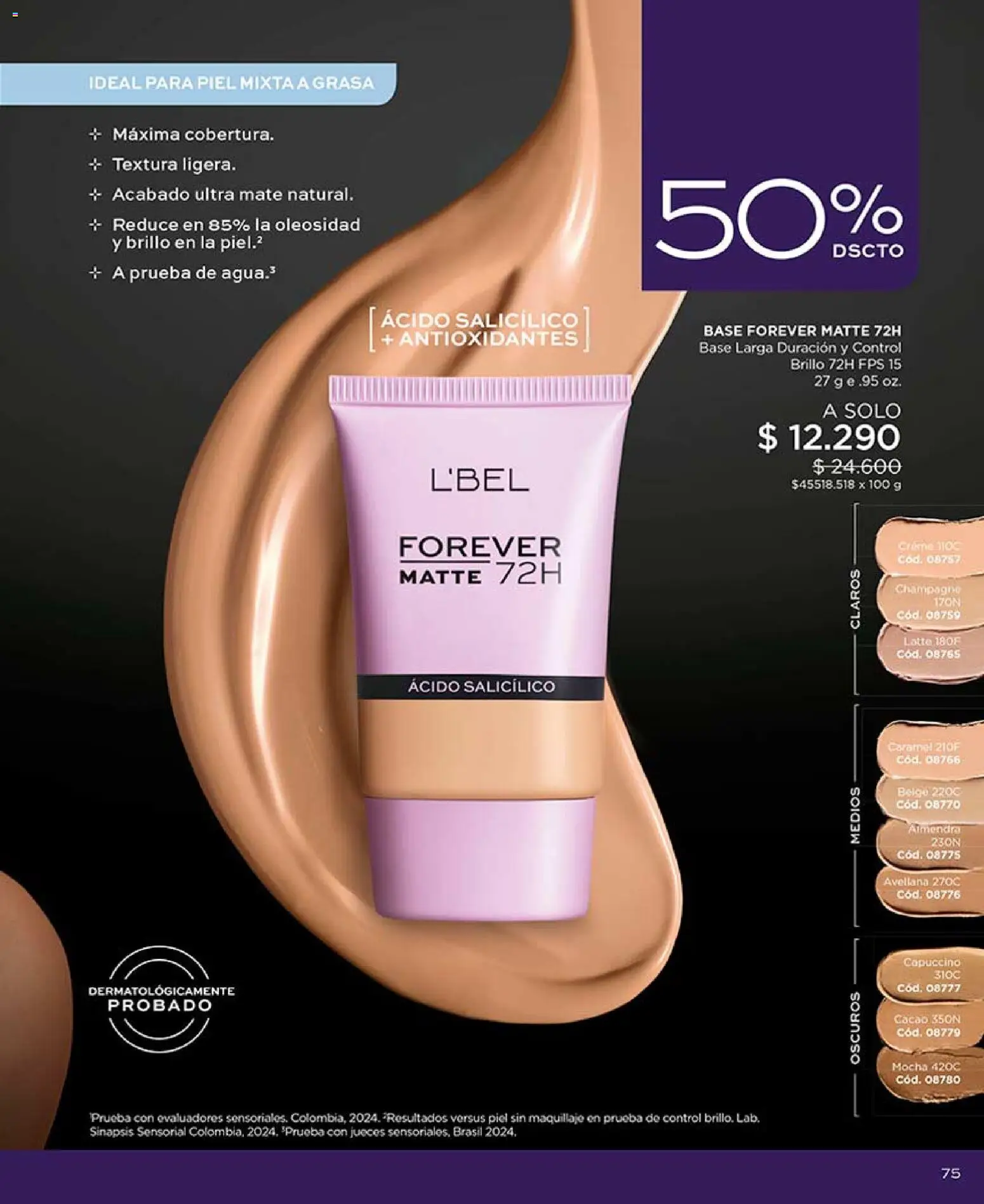 Catálogo L'Bel Campaña 7 │ válido desde el 18.04.2026 | Página: 75 | Productos: Almendra, Maquillaje, Mate, Base