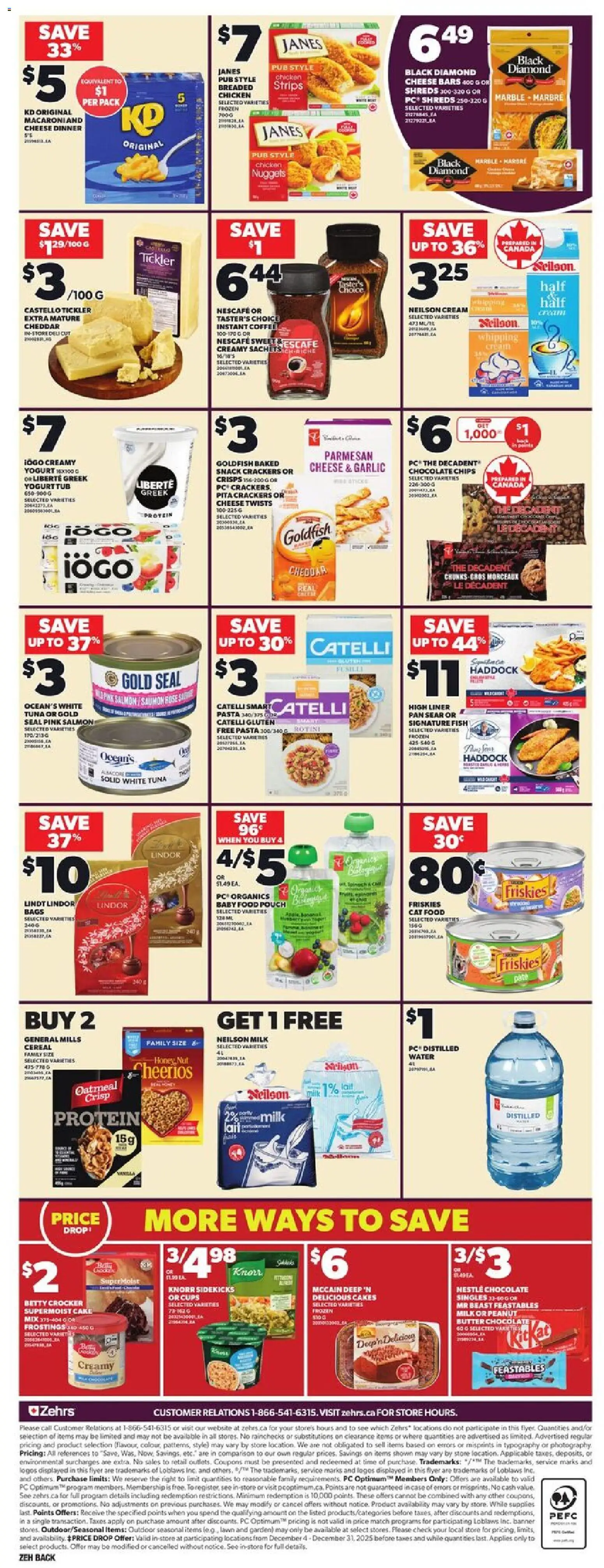 Zehrs flyer valid from 04.12.2025 | Page: 4 | Products: Chips, Case, Milk, Chocolate