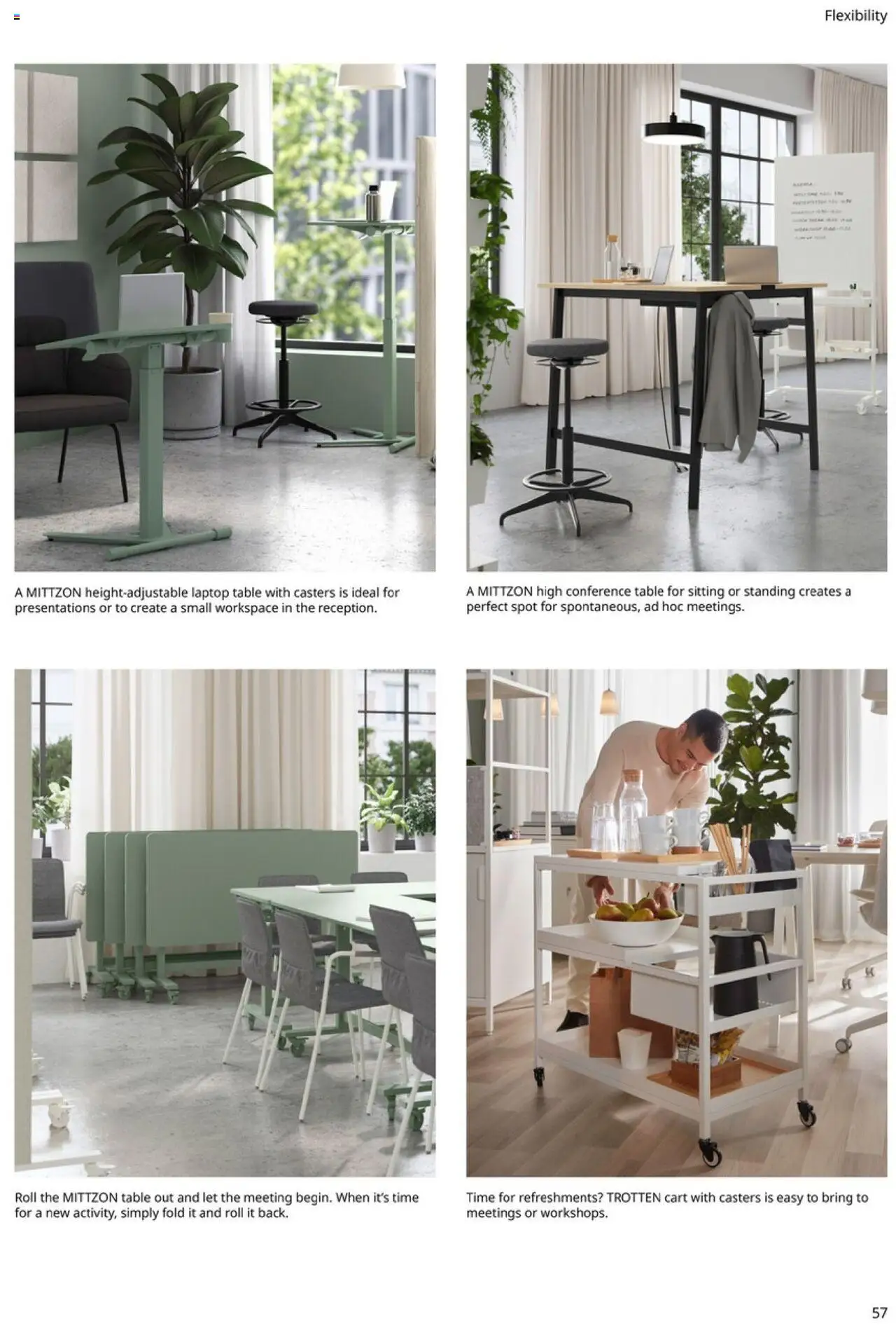 IKEA Office Brochure 2025 - valid from 01.03.2025 | Page: 57 | Products: Conference table, Table, Laptop
