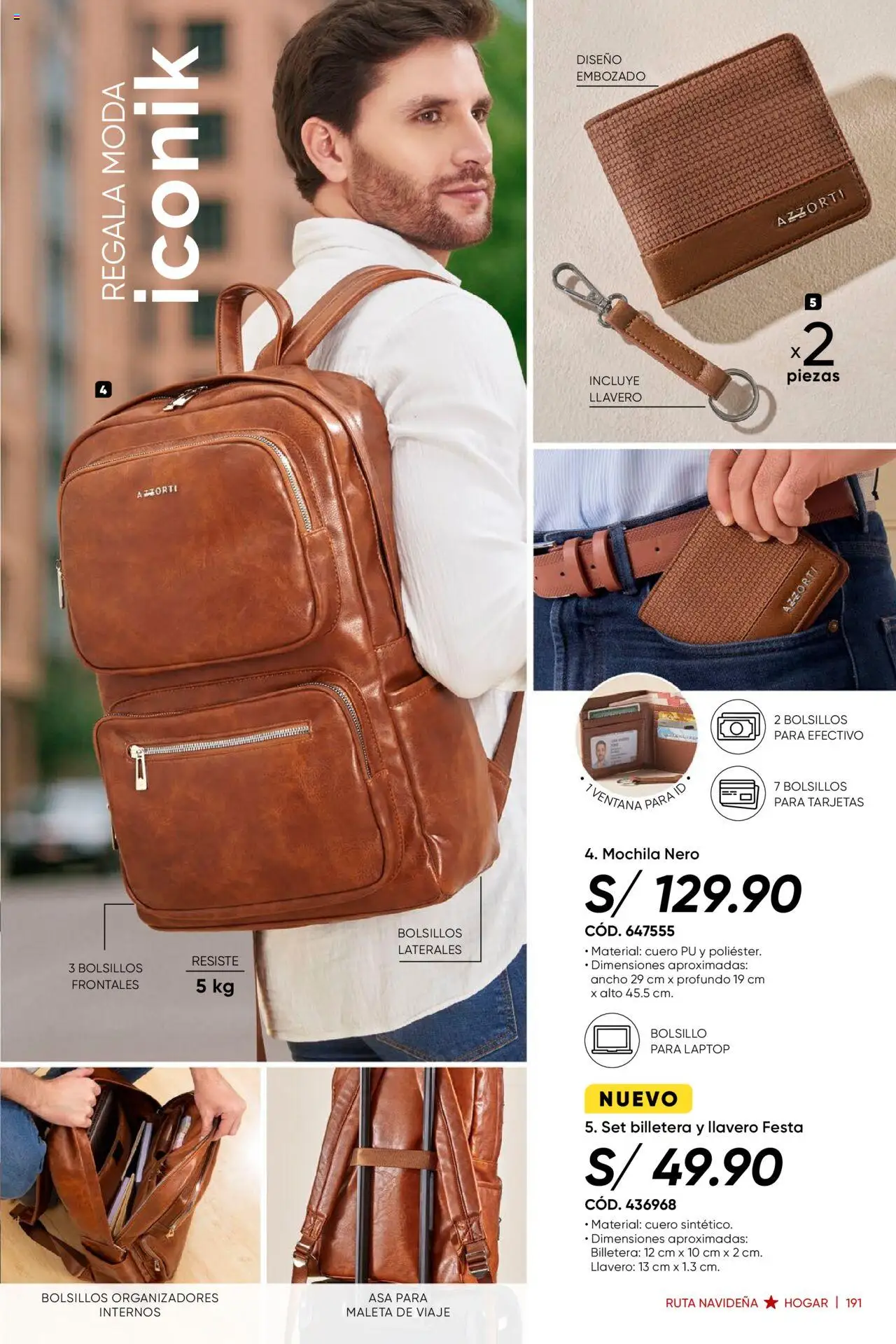 Catálogo Azzorti válido desde 15.10.2025 | Página: 195 | Productos: Mochila, Billetera, Maleta