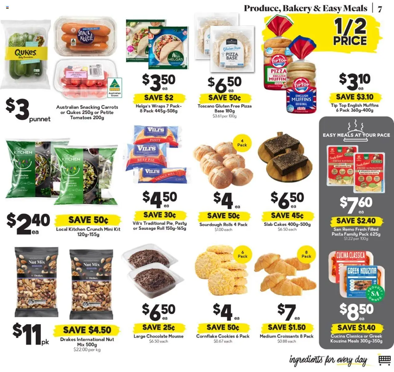 Drakes catalogue - valid from 06.08.2025 | Page: 7 | Products: Pizza, Carrots, Sausage, Mousse