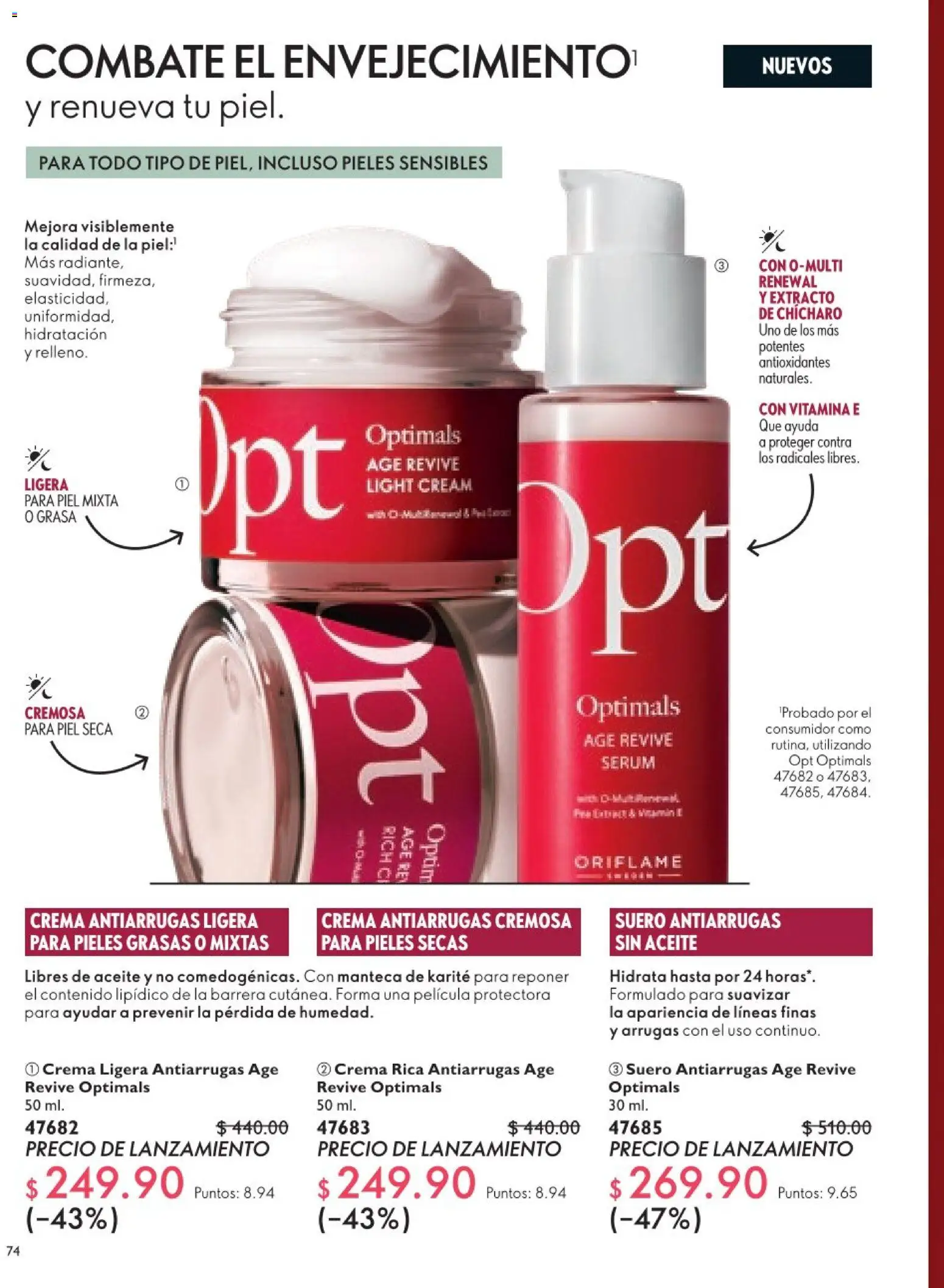 Nuevas ofertas de Oriflame válidas en toda la República Mexicana desde el 18.04.2026. ¡Encuentra las mejores ofertas en Oriflame campaña 6 2026! | Página: 74 | Productos: Serum, Crema, Aceite, Chícharo