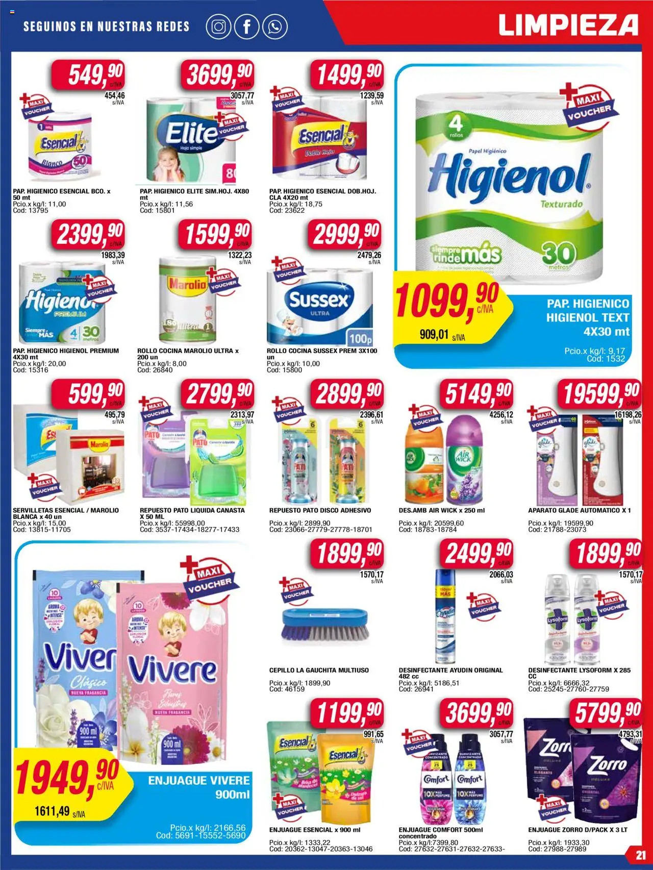 Maxiconsumo ofertas │ válido desde el 11.08.2025 | Página: 21 | Productos: Disco, Fragancia, Cepillo, Cava