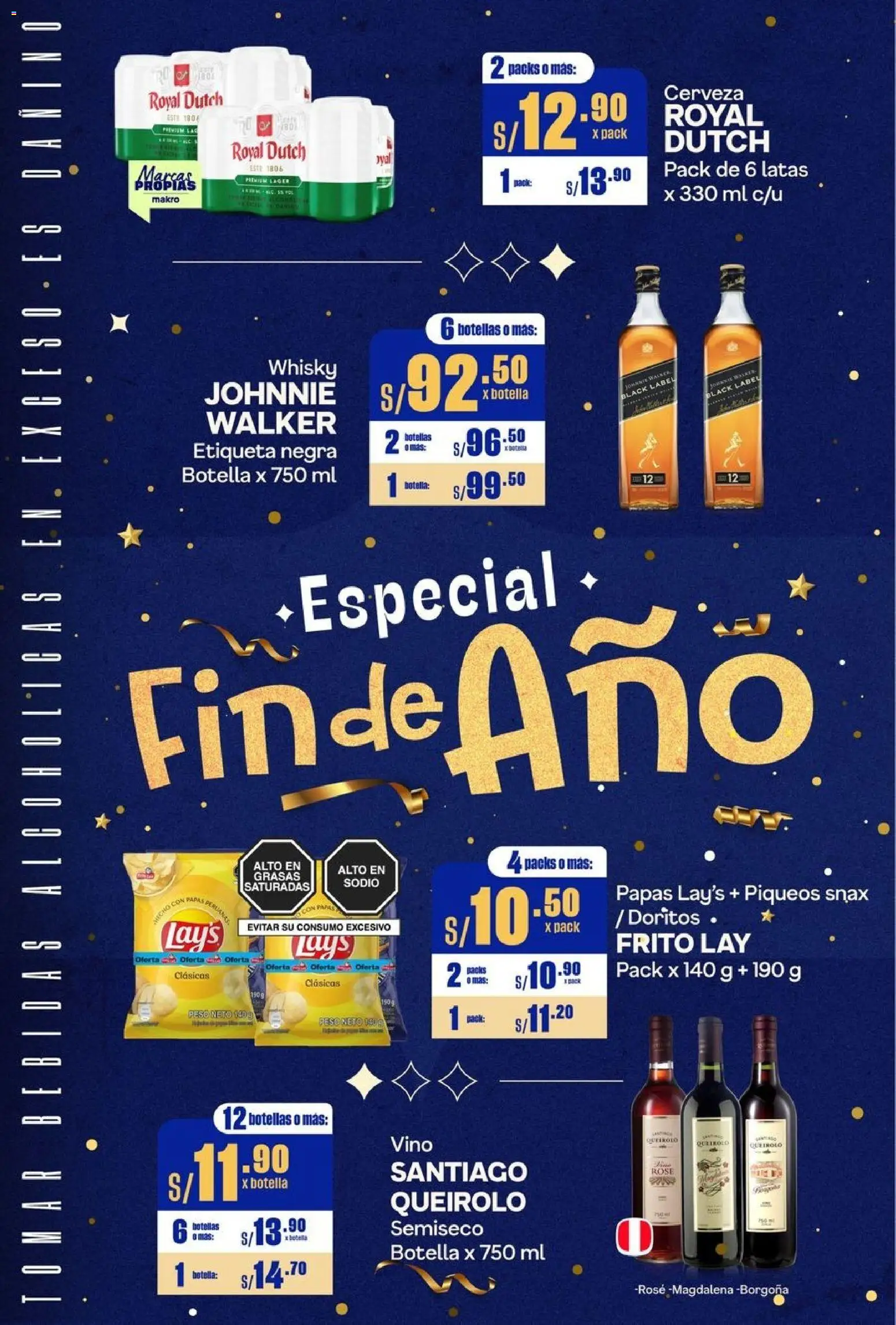 Catálogo Makro válido desde 01.12.2025 | Página: 3 | Productos: Vino, Whisky, Papas, Peso