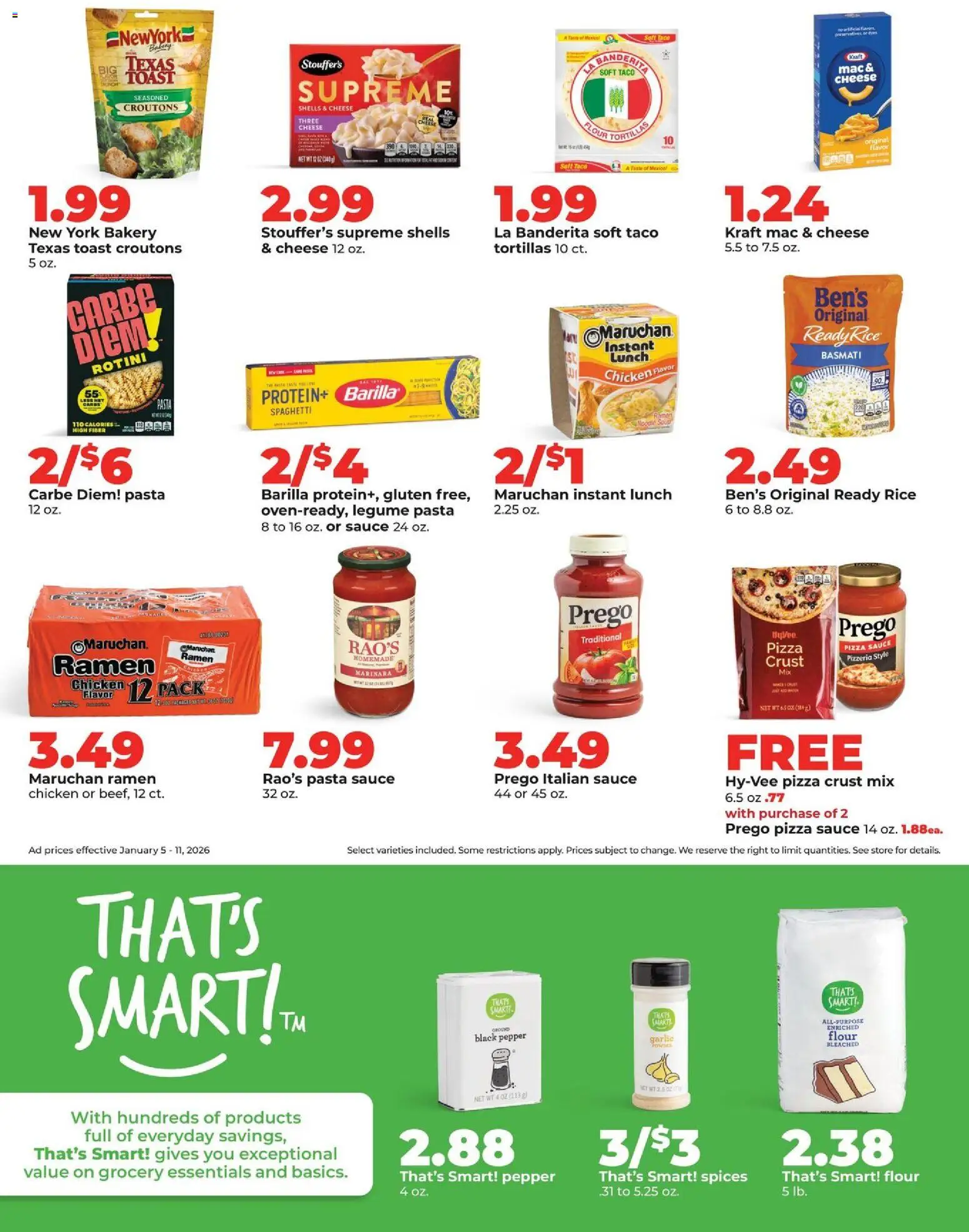 HyVee Weekly Ad - valid from 05.01.2026 | Page: 25 | Products: Pizza, Rice, Sauce, Pepper