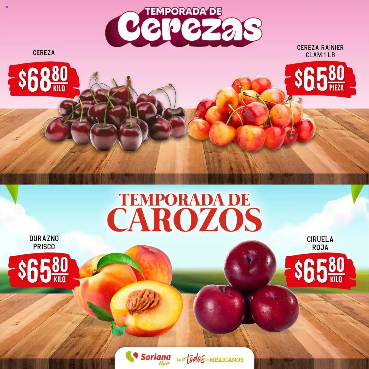 Nuevas ofertas de Soriana válidas en toda la República Mexicana desde el 29.07.2025. ¡Encuentra las mejores ofertas en Soriana - Martes y Miércoles del Campo Híper: Tijuana, Mexicali, Ensenada, San Luis Río Colorado y Tecate! | Página: 3 | Productos: Durazno, Cerezas