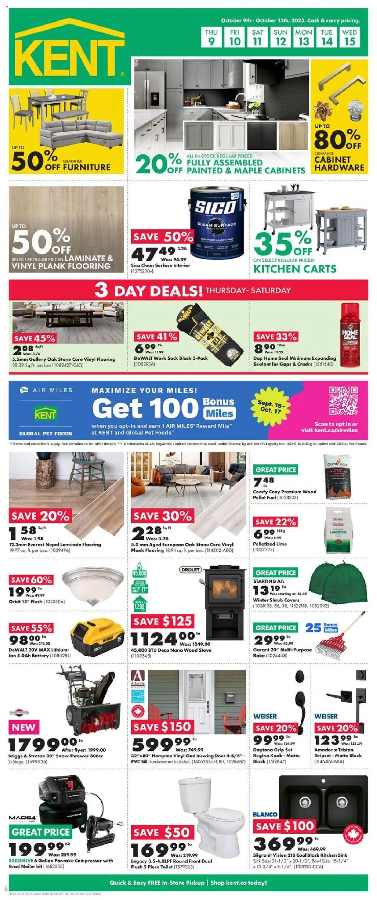 Kent flyer valid from 09.10.2025 | Page: 1 | Products: Stove, Cabinet, Box, Battery