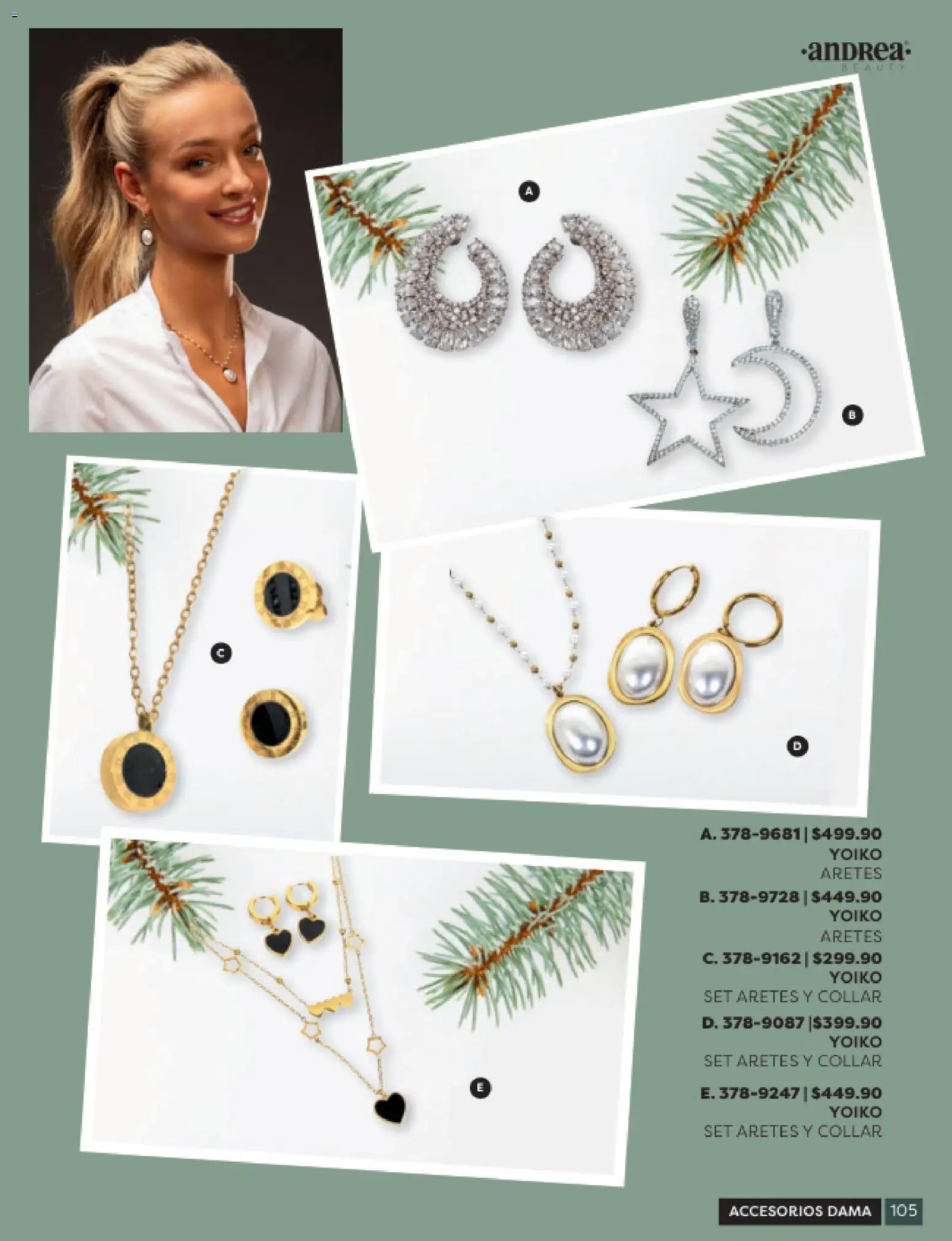 Nuevas ofertas de Andrea válidas en toda la República Mexicana desde el 31.10.2025. ¡Encuentra las mejores ofertas en Andrea catálogo Beauty! | Página: 105 | Productos: Collar, Aretes