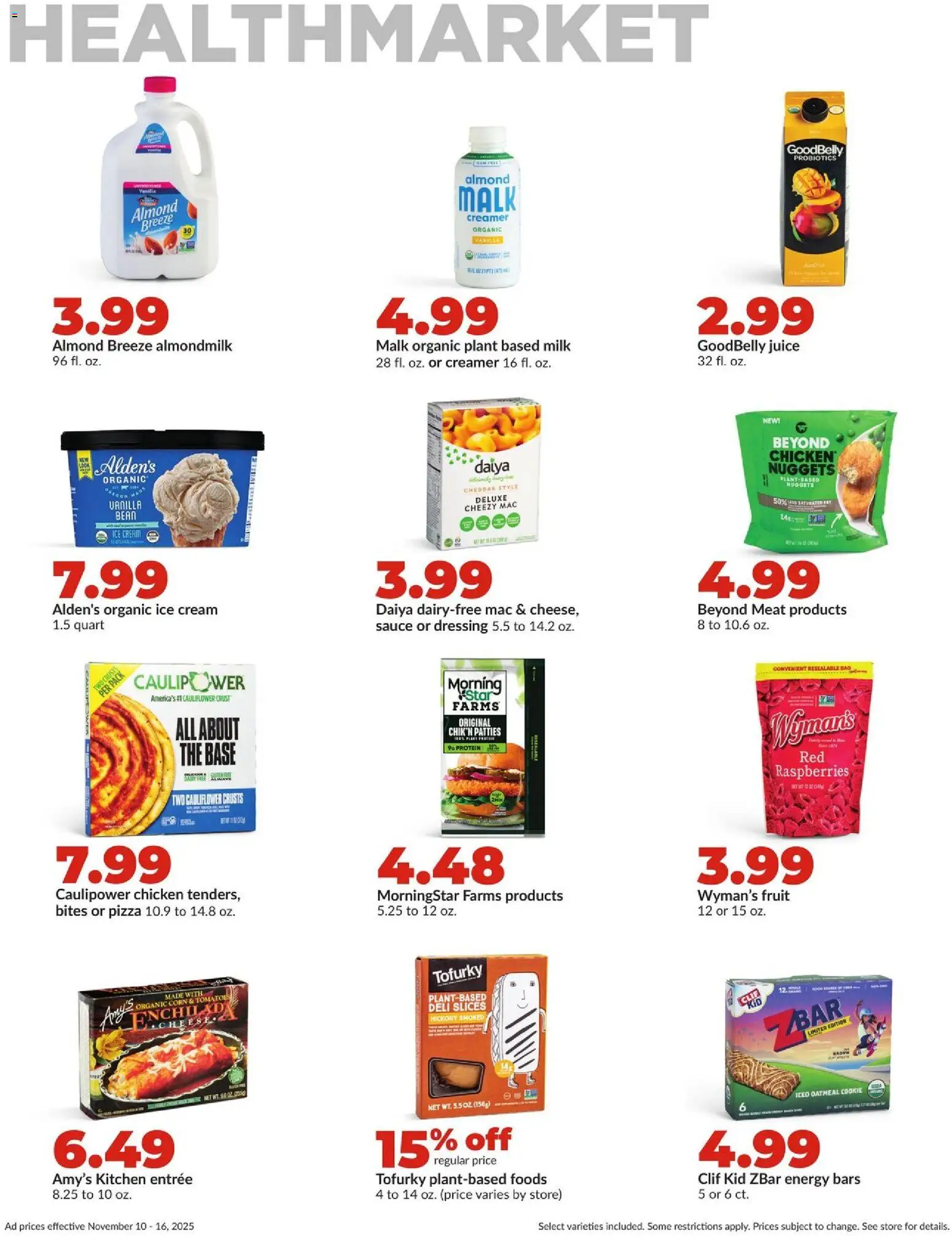 HyVee Weekly Ad - valid from 10.11.2025 | Page: 37 | Products: Probiotics, Pizza, Juice, Cream