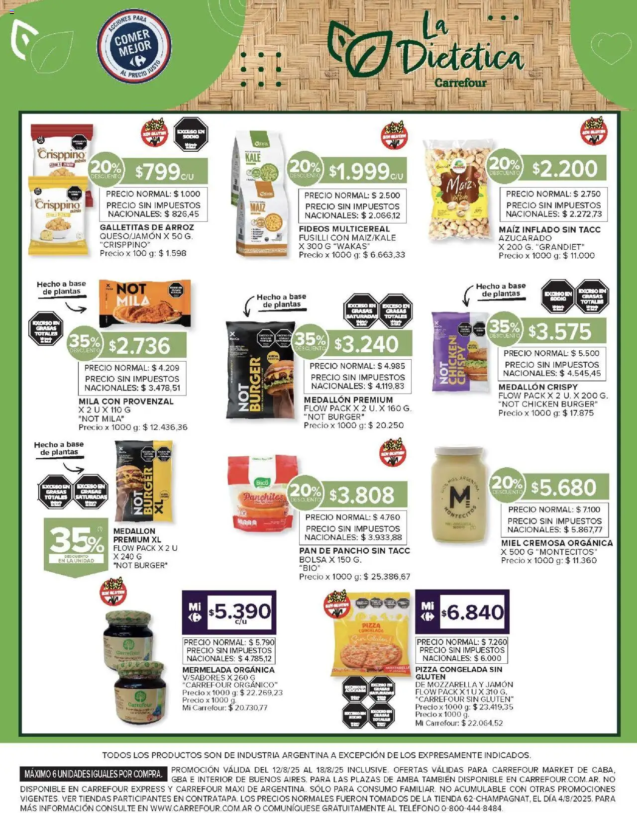 Carrefour ofertas - CABA │ válido desde el 12.08.2025 | Página: 40 | Productos: Bolsa, Maiz, Arroz, Mermelada