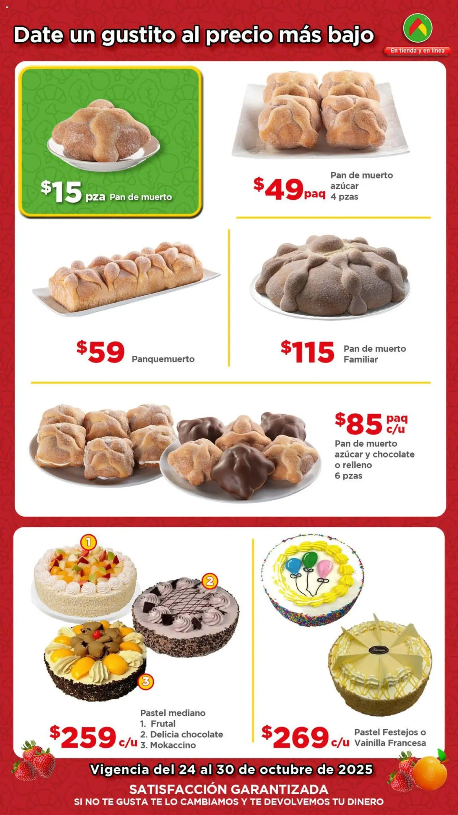 Nuevas ofertas de Bodega Aurrerá válidas en toda la República Mexicana desde el 24.10.2025. ¡Encuentra las mejores ofertas en Bodega Aurrerá - Folleto Precio más Bajo! | Página: 3 | Productos: Azúcar, Pastel, Chocolate, Té
