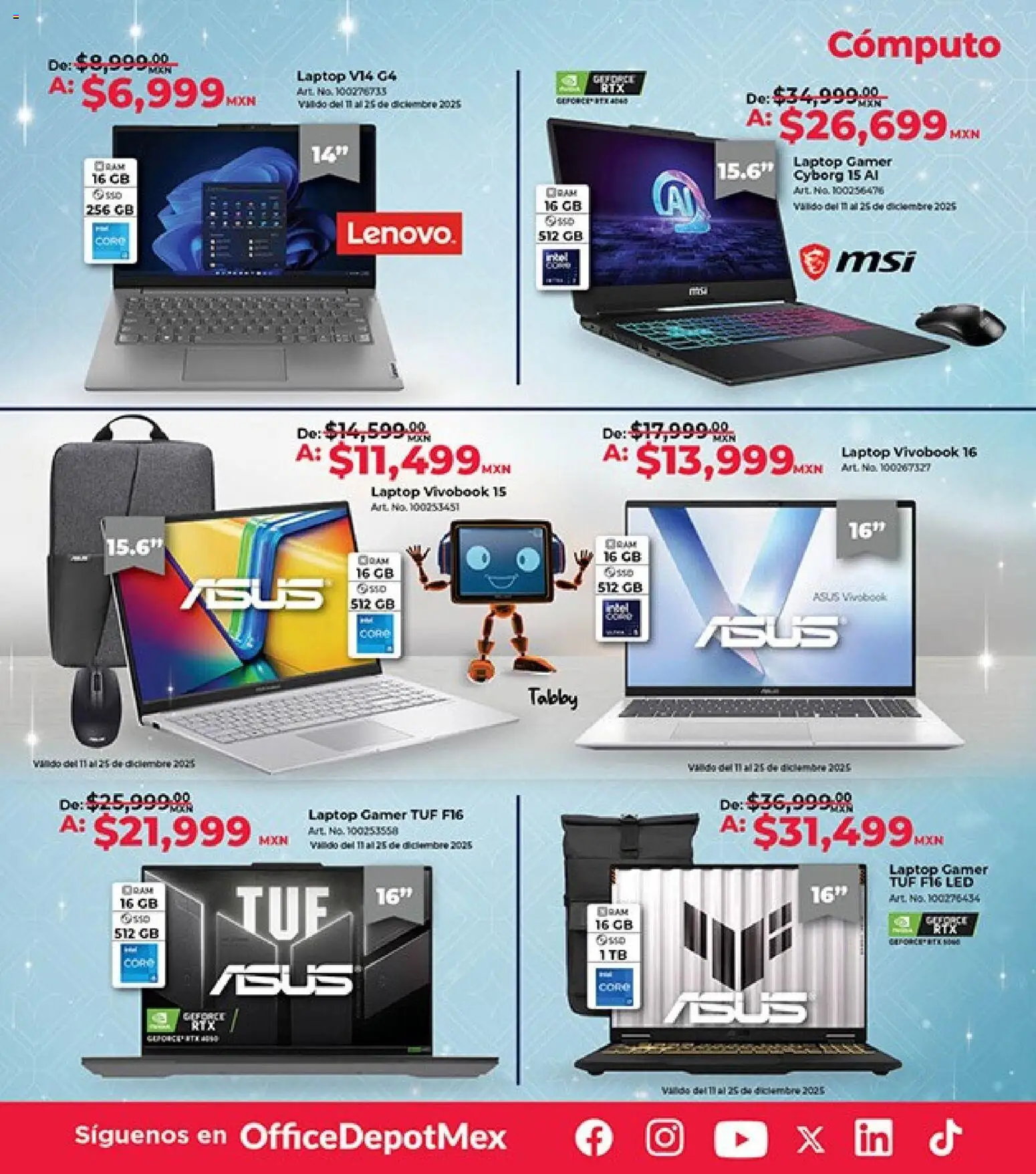 Nuevas ofertas de Office Depot válidas en toda la República Mexicana desde el 01.12.2025. ¡Encuentra las mejores ofertas en Office Depot catálogo! | Página: 9